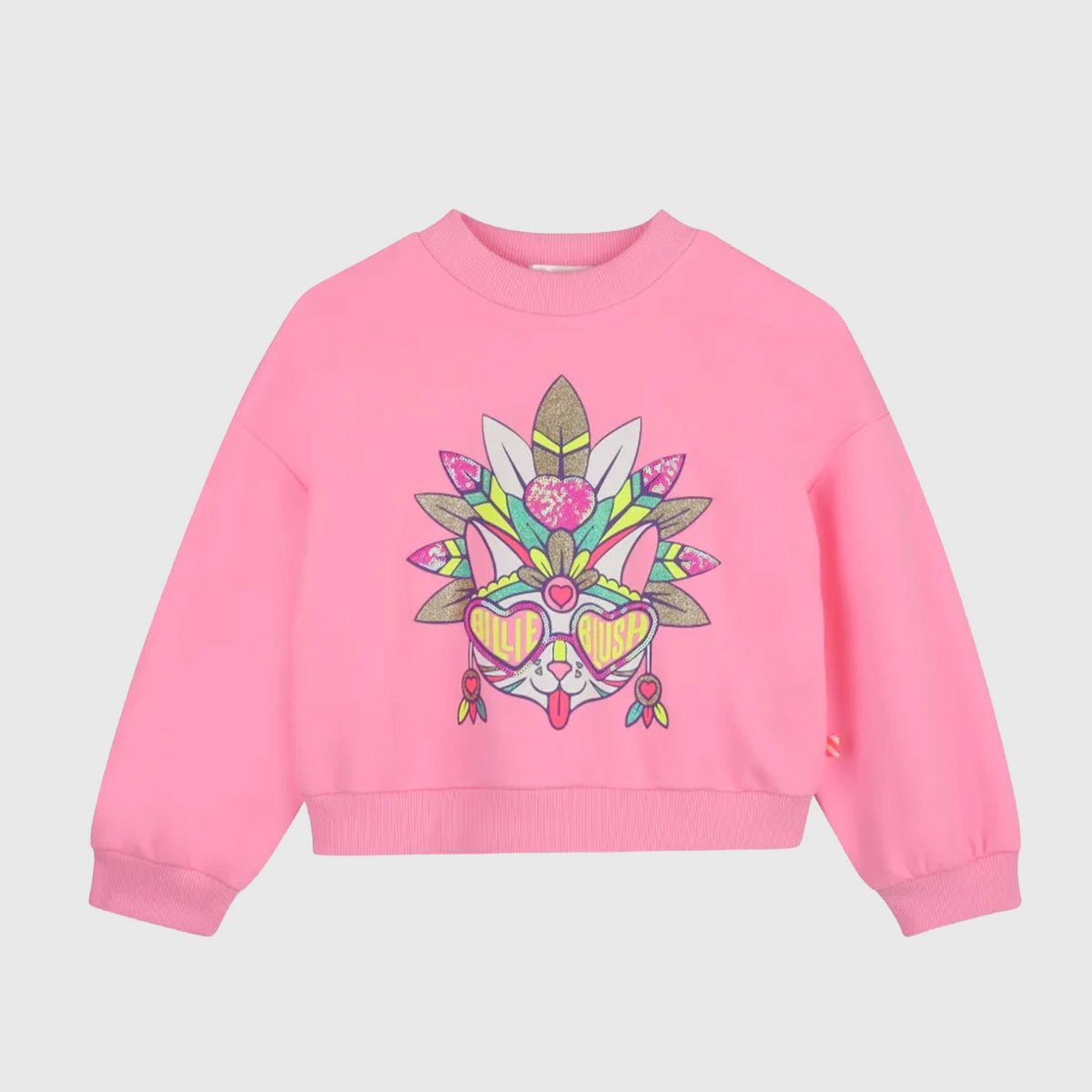 Pink Front Print Sweatshirt for Girl BILLIEBLUSH