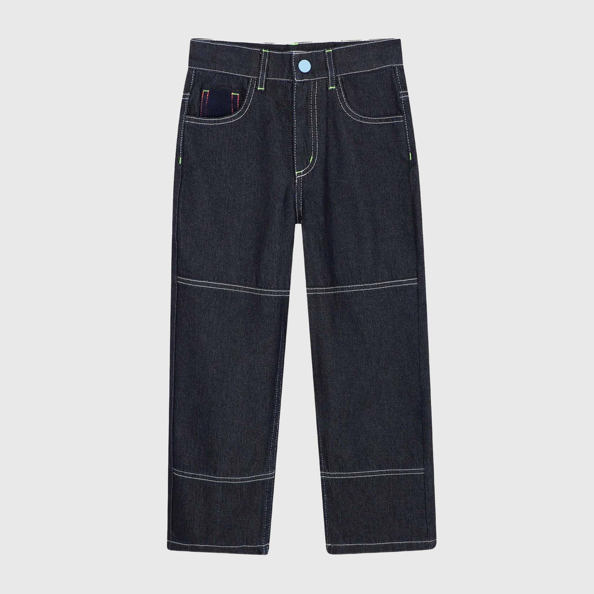 Jeans Denim Blue Navy con Cuciture per Bambino BILLIEBLUSH