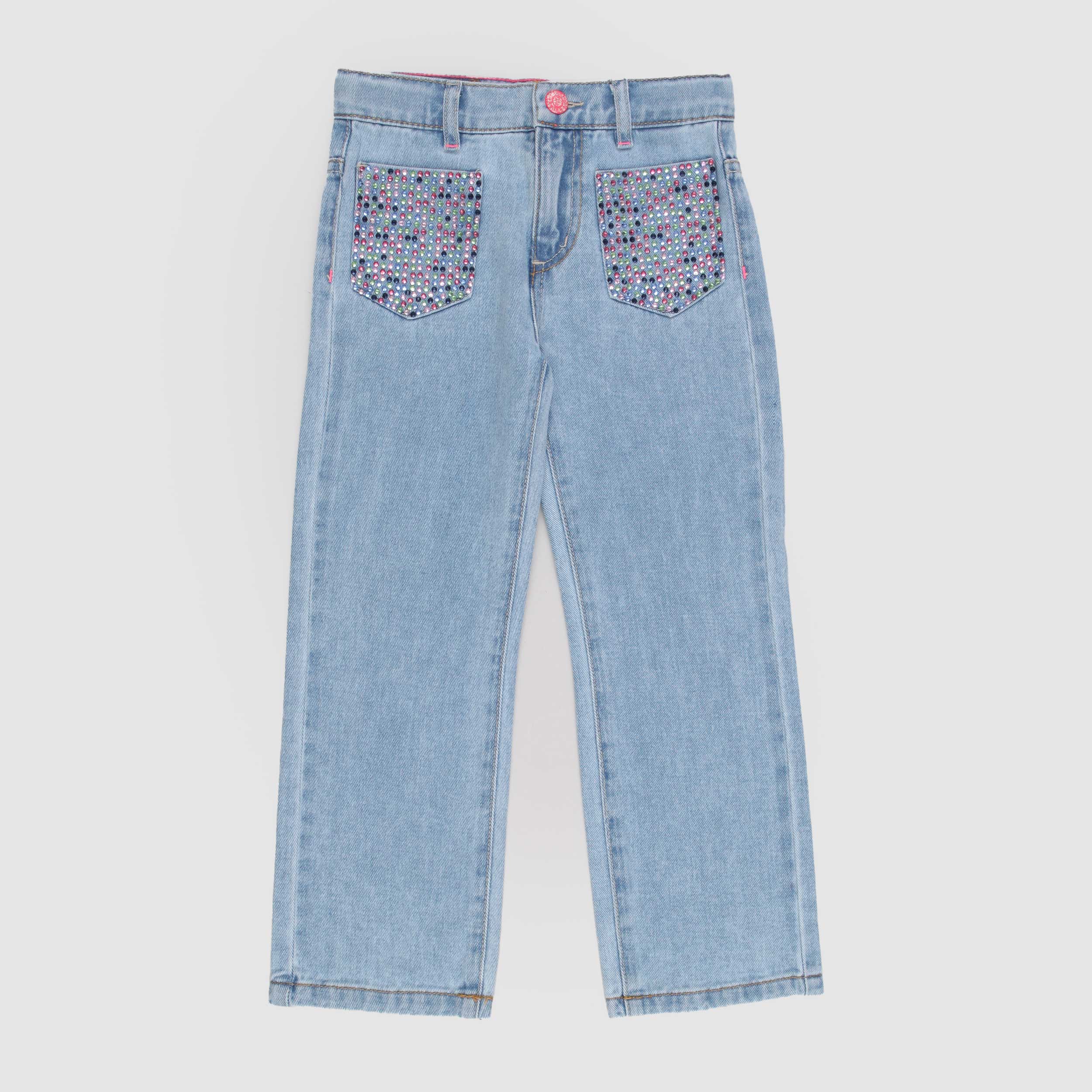 Jeans Celeste Chiaro con Paillettes Firmato BILLIEBLUSH