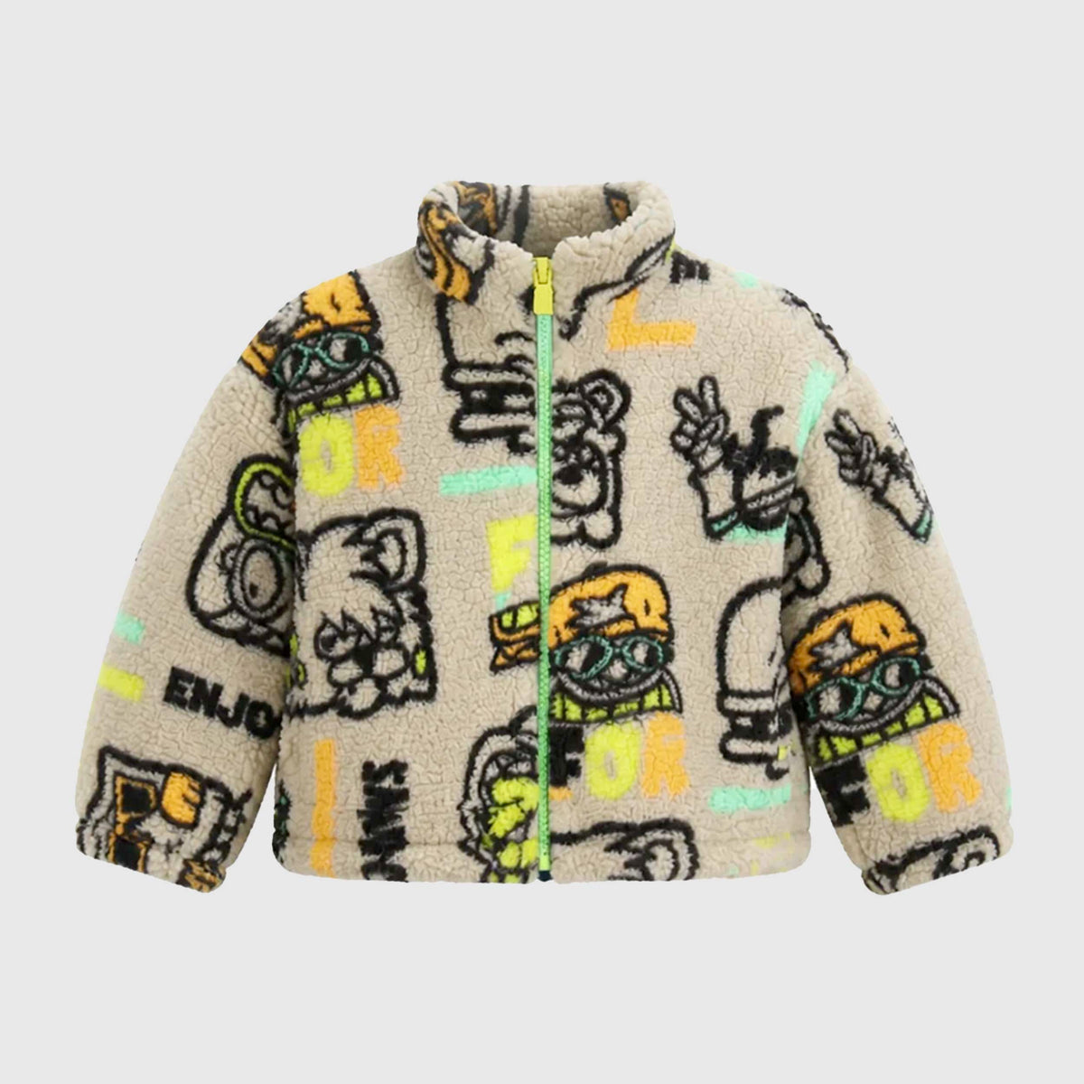 BILLIEBLUSH Multicolor Print Beige Jacket for Baby