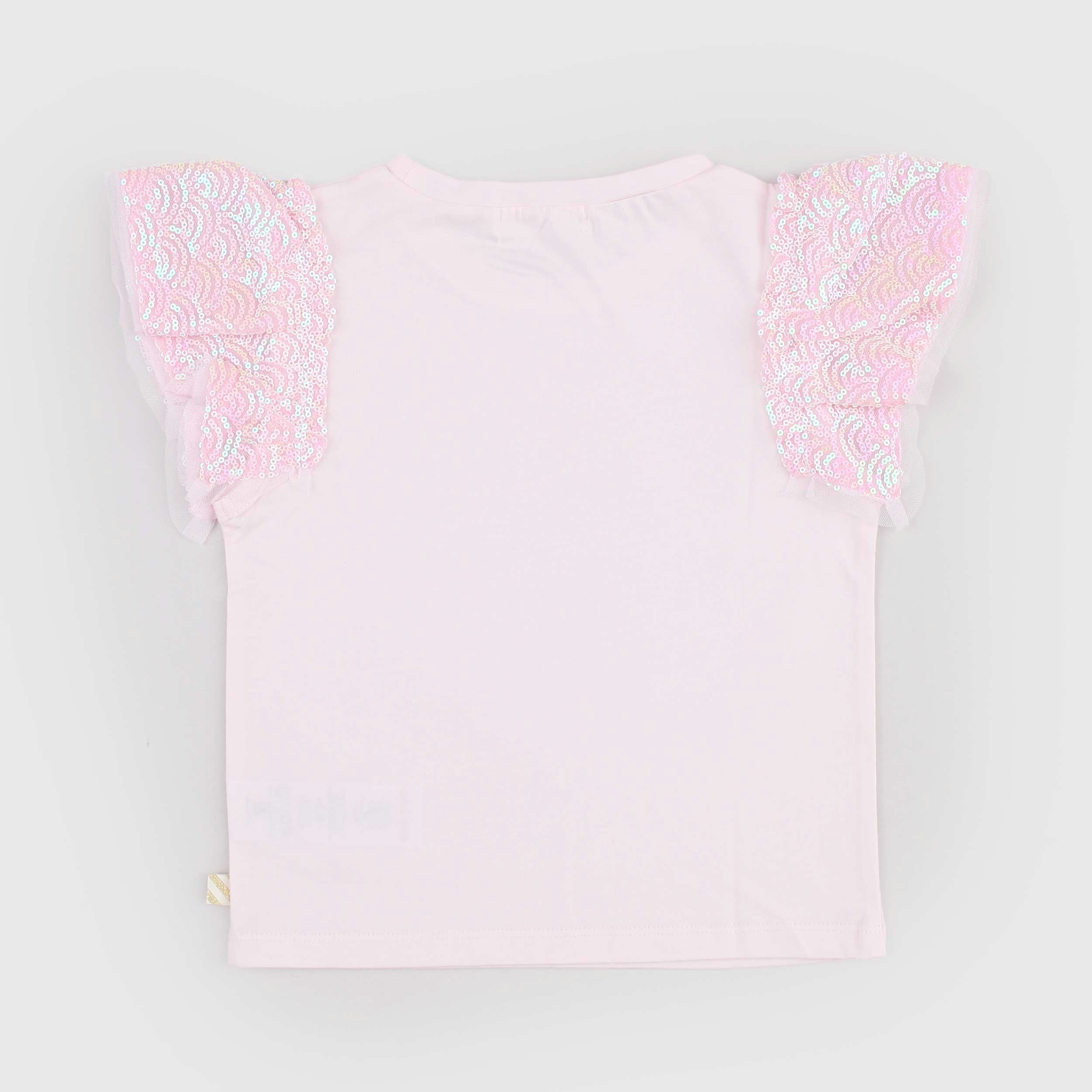 T-shirt Rosa Ricamata con Paillettes Firmata BILLIEBLUSH