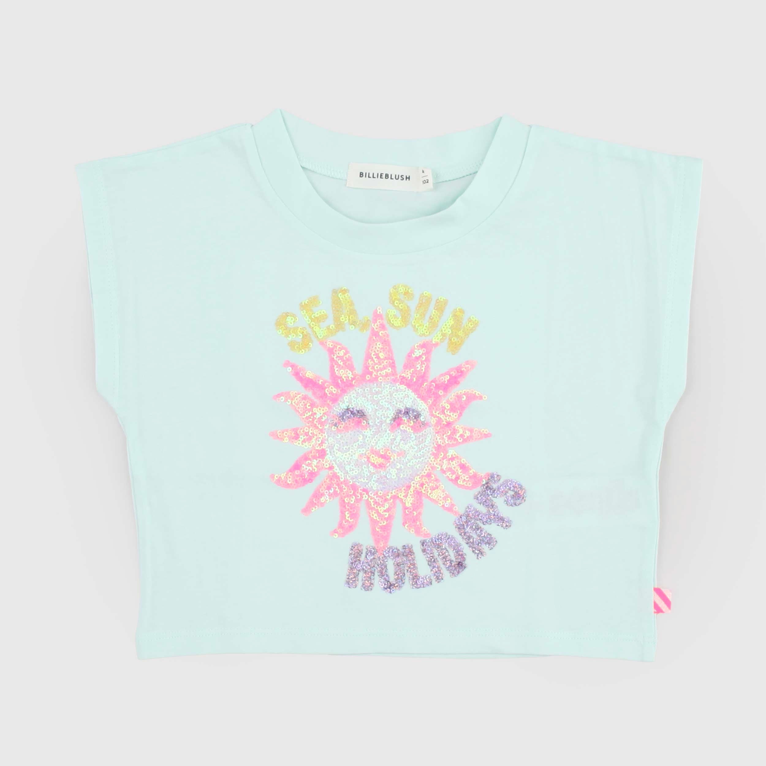 T-shirt Verde Acqua Corta Firmata BILLIEBLUSH