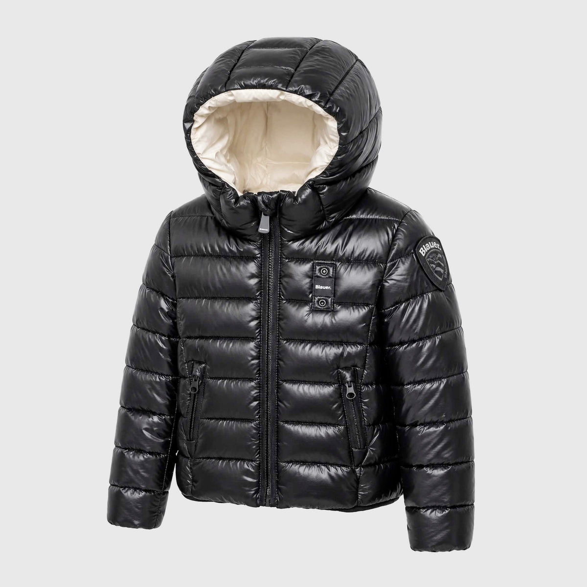 Carol Black Down Jacket for Girls Signed BLAUER