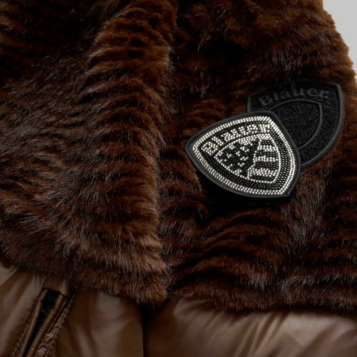 Fanevil Brown Ecopur Jacket for BLAUER Girl