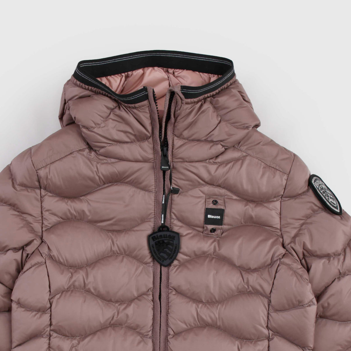 Blauer Boys' Logo Quilted Pink Down Jacket
