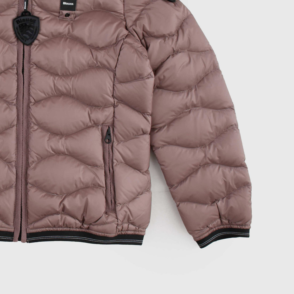 Blauer Boys' Logo Quilted Pink Down Jacket
