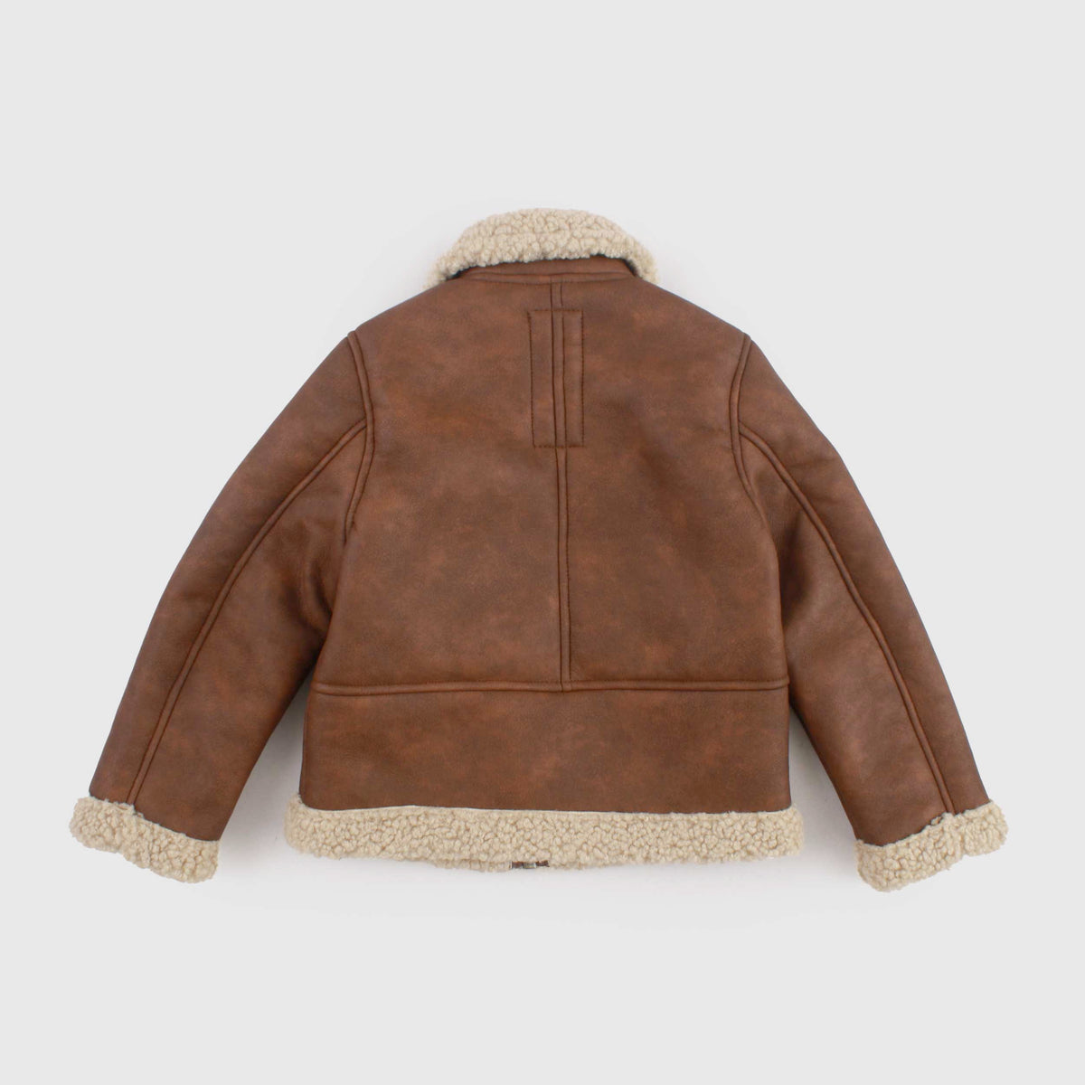 Brown Aviator Jacket in Eco Pelle by BOMBOOGIE