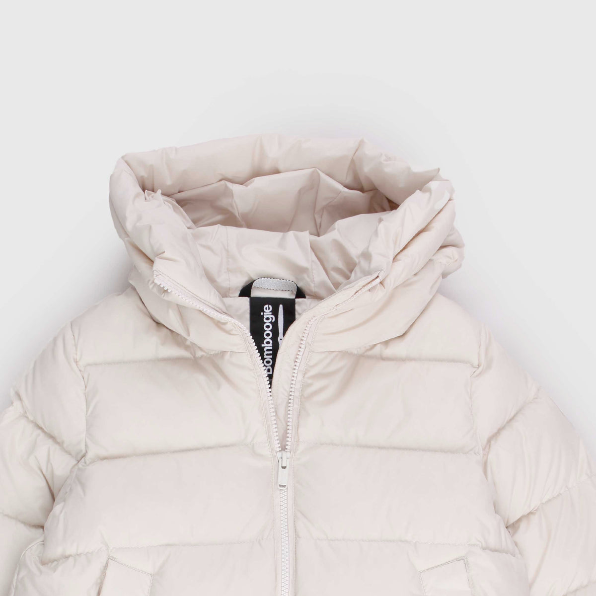Bomboogie Girls' Quilted Ivory Down Jacket with Pockets