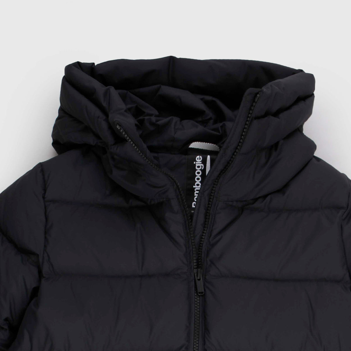 Bomboogie Girls' Black Quilted Down Jacket with Pockets