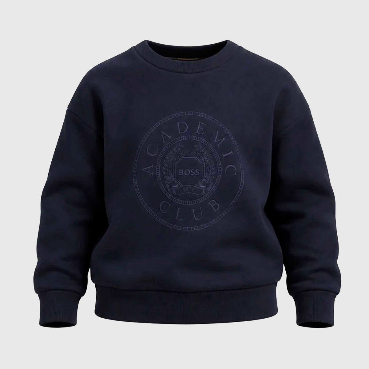Felpa Blu con Logo Ricamato Tono su Tono by BOSS