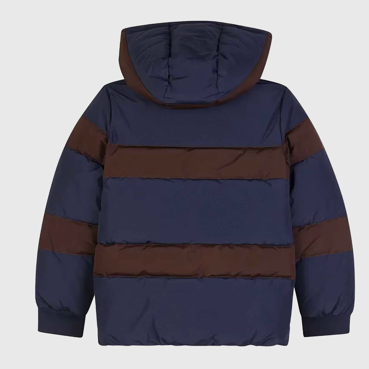 Piumino Blu e Marrone a Righe per Bambino BOSS