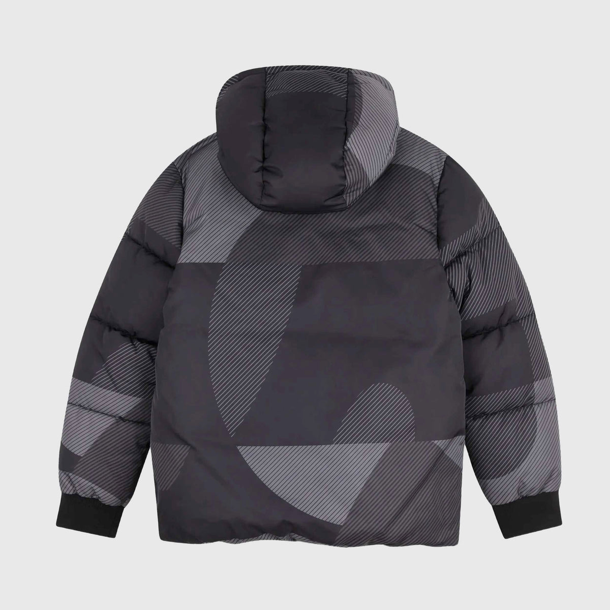 Piumino Nero con Stampa Monogramma per Ragazzi BOSS