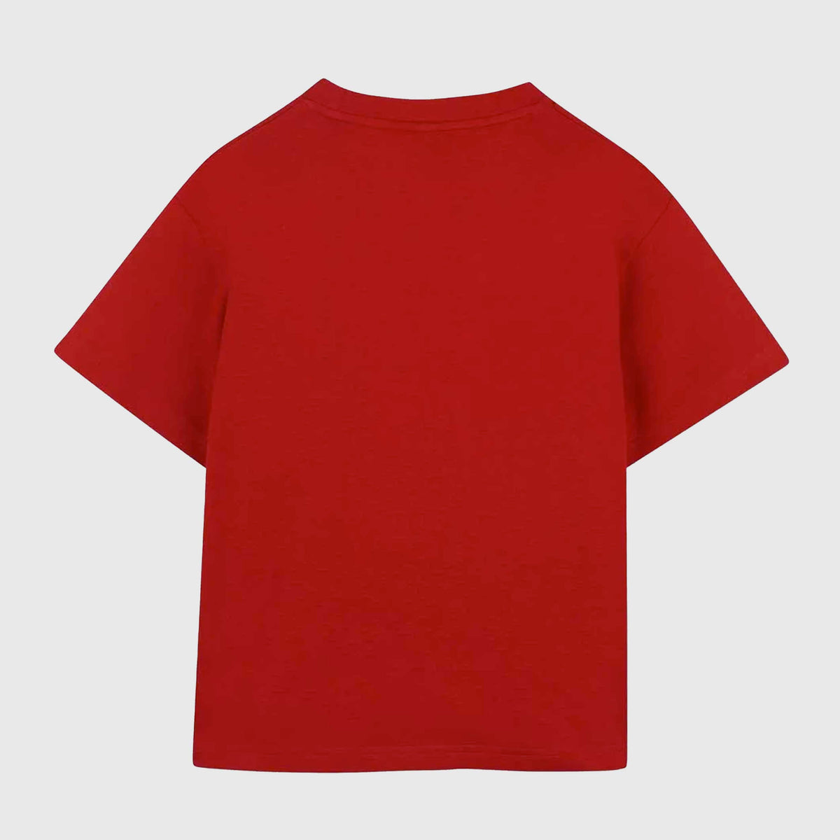 Red Cotton T-shirt with Embossed Logo for Boys BOSS