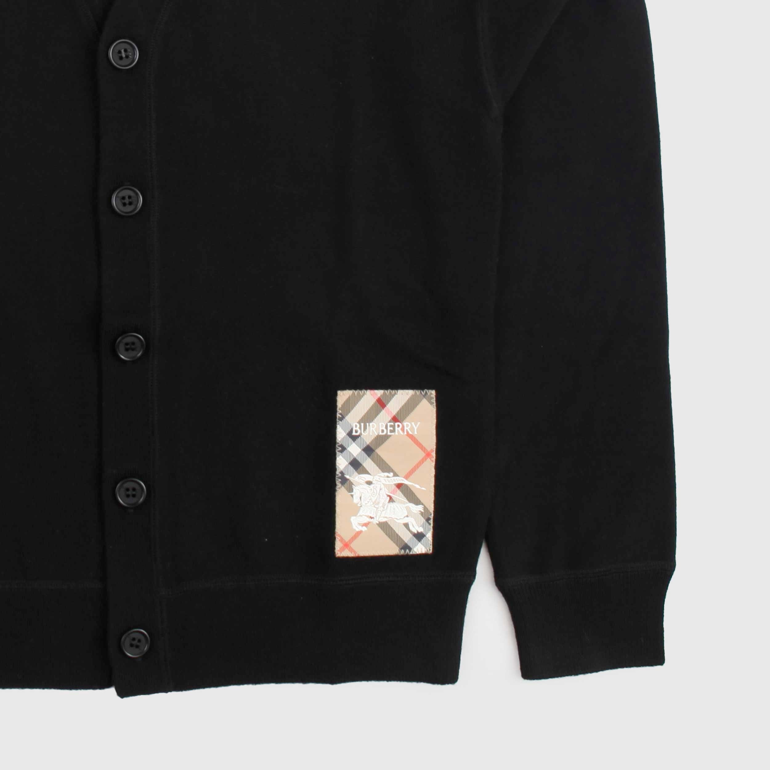 Cardigan In Lana Con Etichetta Firmata BURBERRY