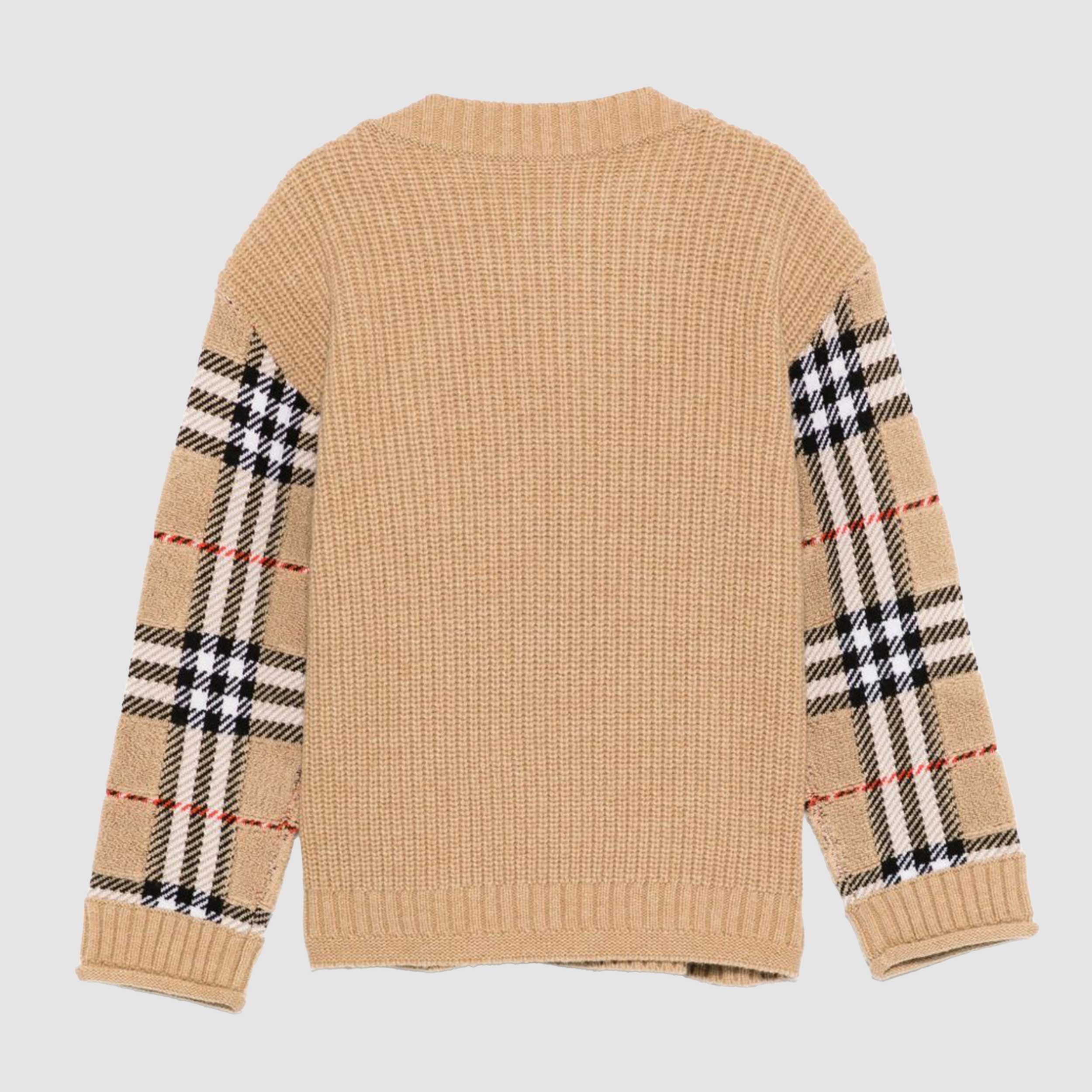 Maglioncino Girocollo Con Stampa Iconica Firmato BURBERRY