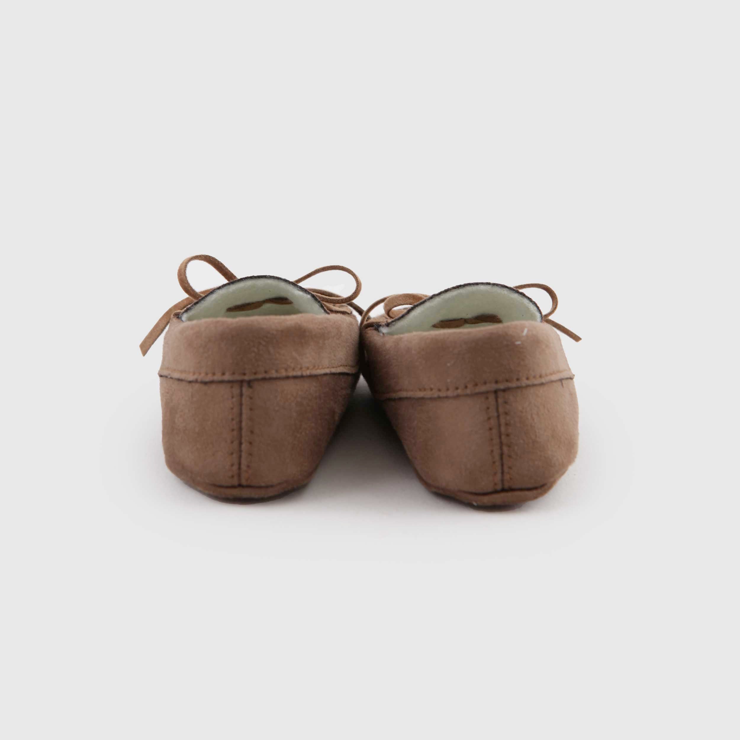 Brown Baby Crib Moccasin by CAMELI