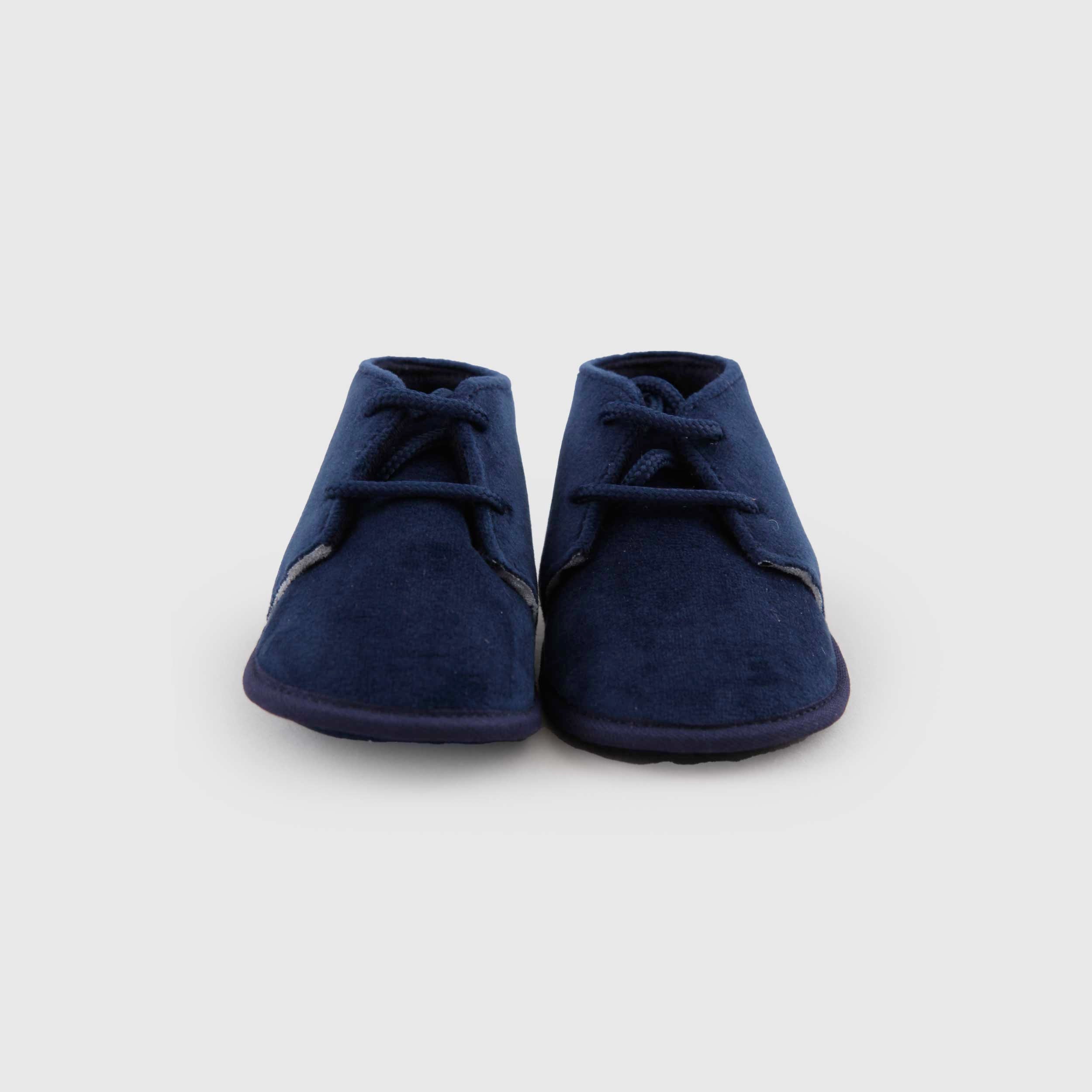 Scarpina in Velluto Blu per Neonato by CAMELI