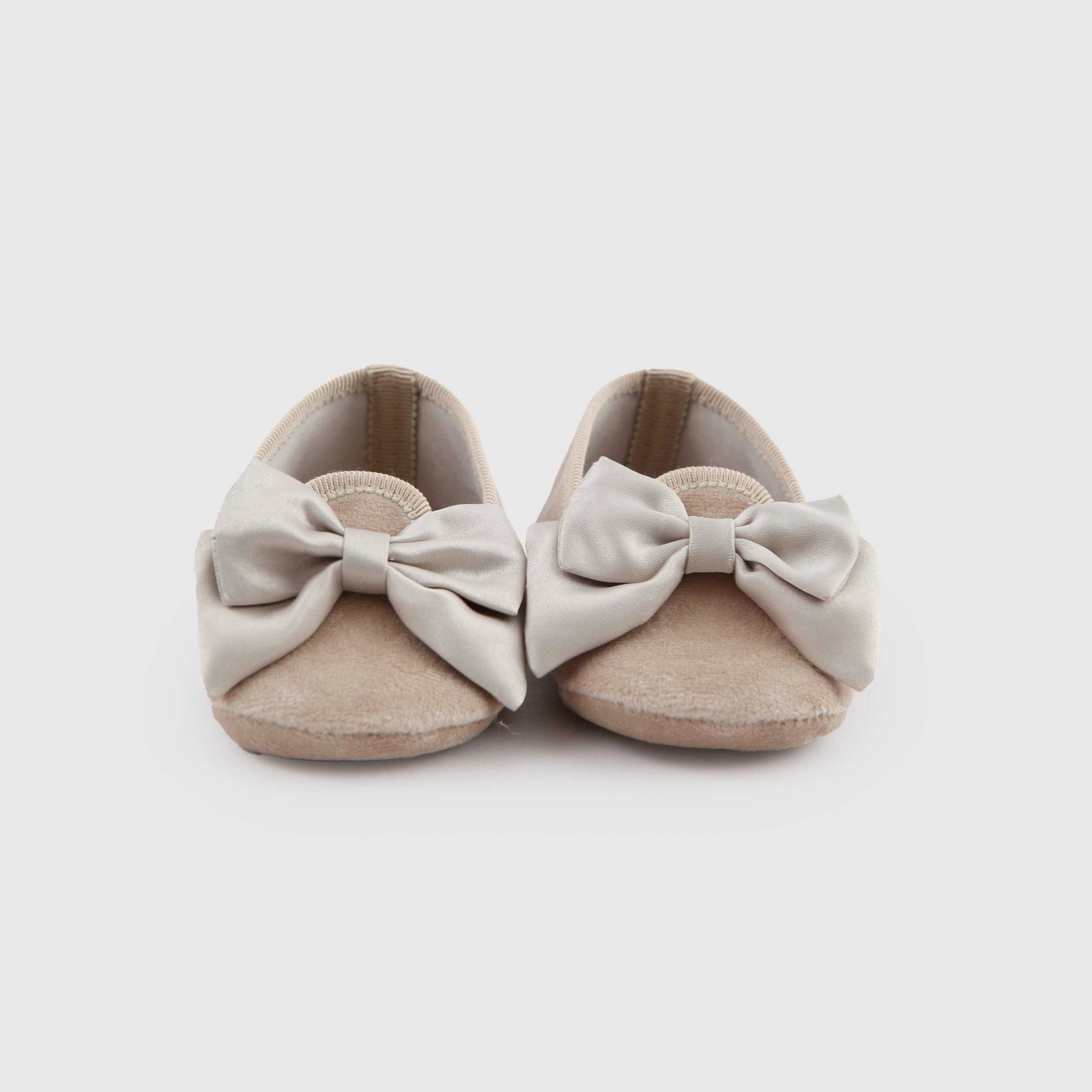 Ballerina Beige in Velluto per Neonata by CAMELI