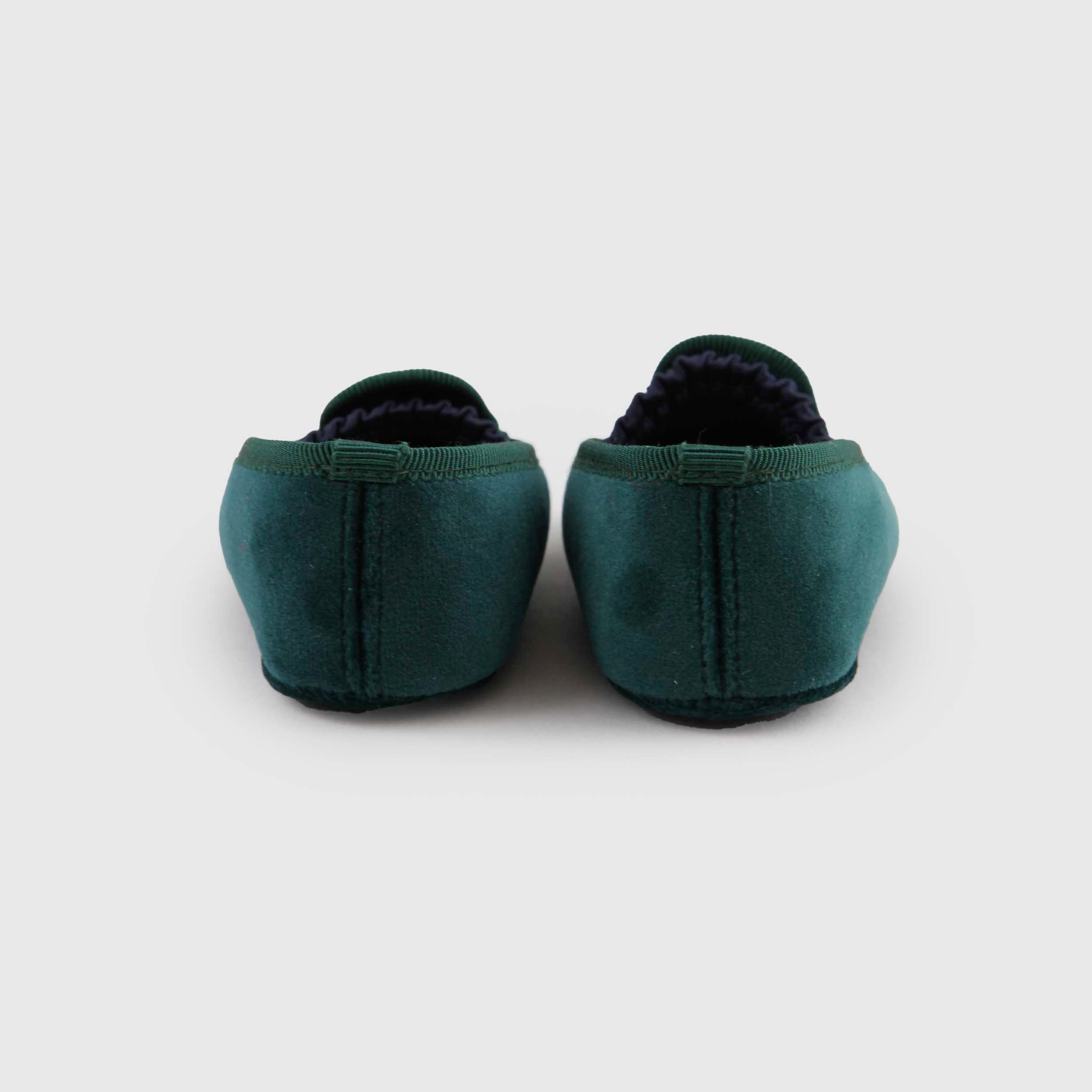 Green Velvet Dancer for Newborn by CAMELI