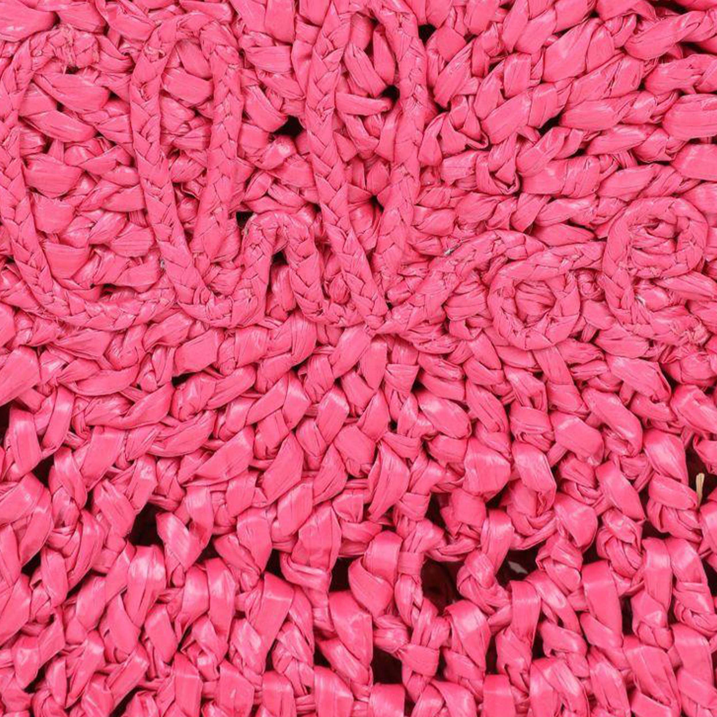 Borsa a Tracolla Rosa Intrecciata Firmata CHLOE