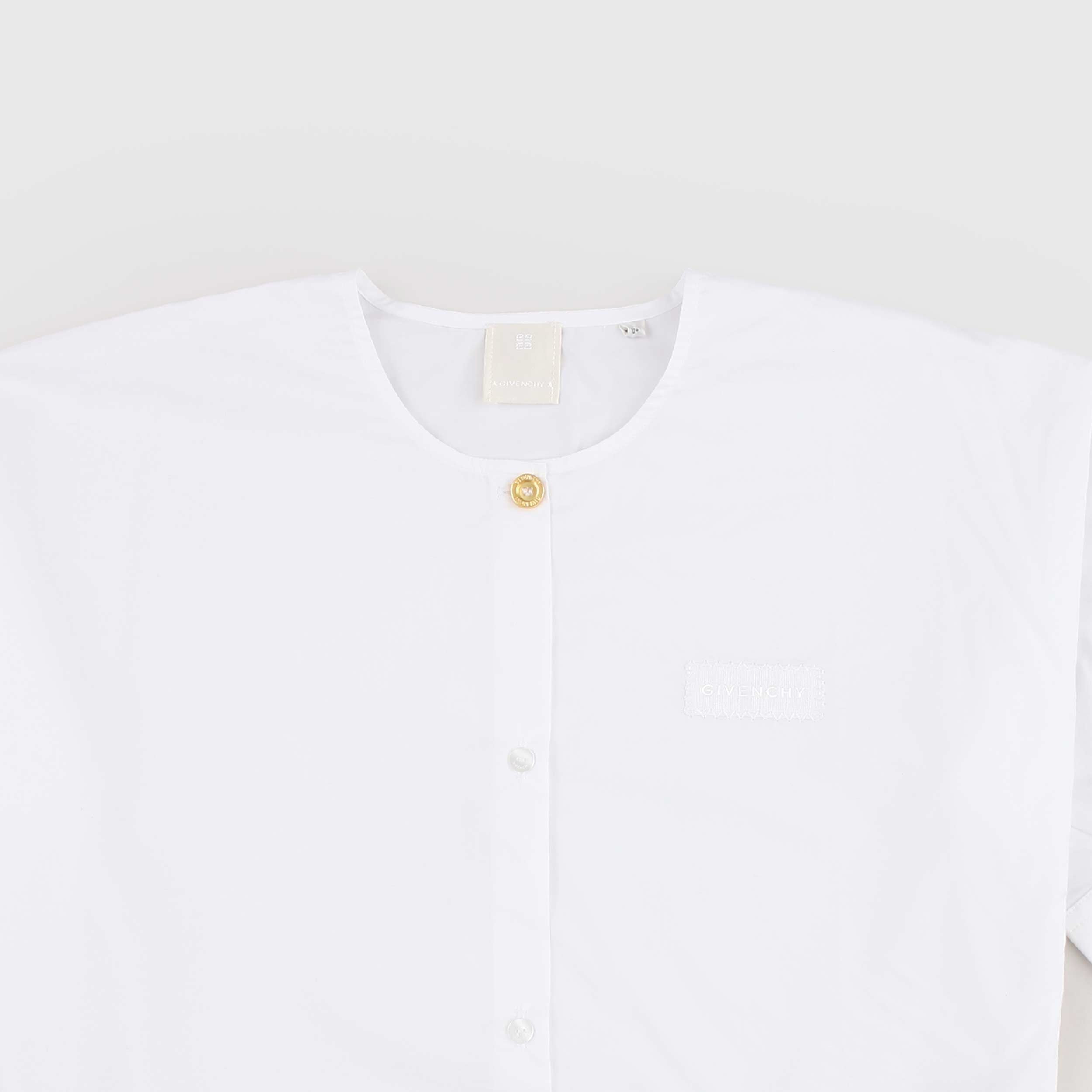 White Shirt with Gold Buttons by GIVENCHY