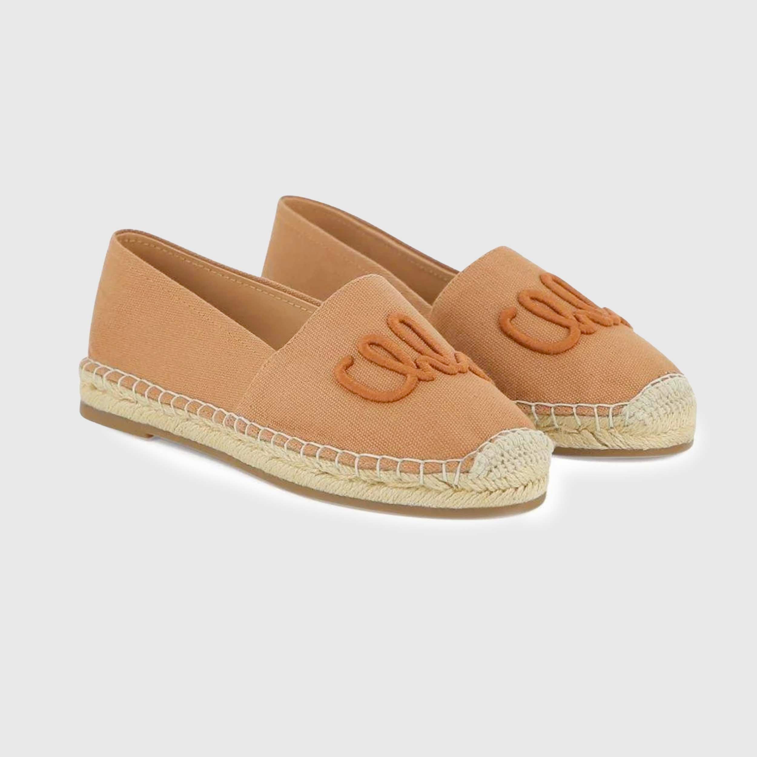 Espadrillas Marroni con Dettagli Logo Firmate CHLOE