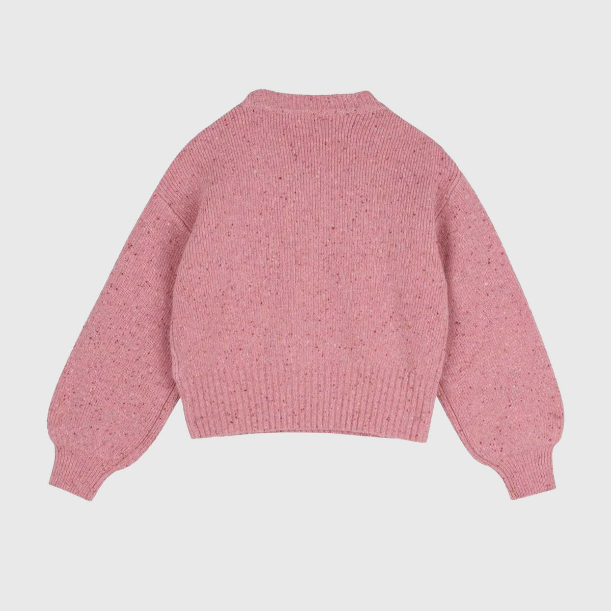 Maglione Rosa Melange con Bottoni per Ragazza CHLOE
