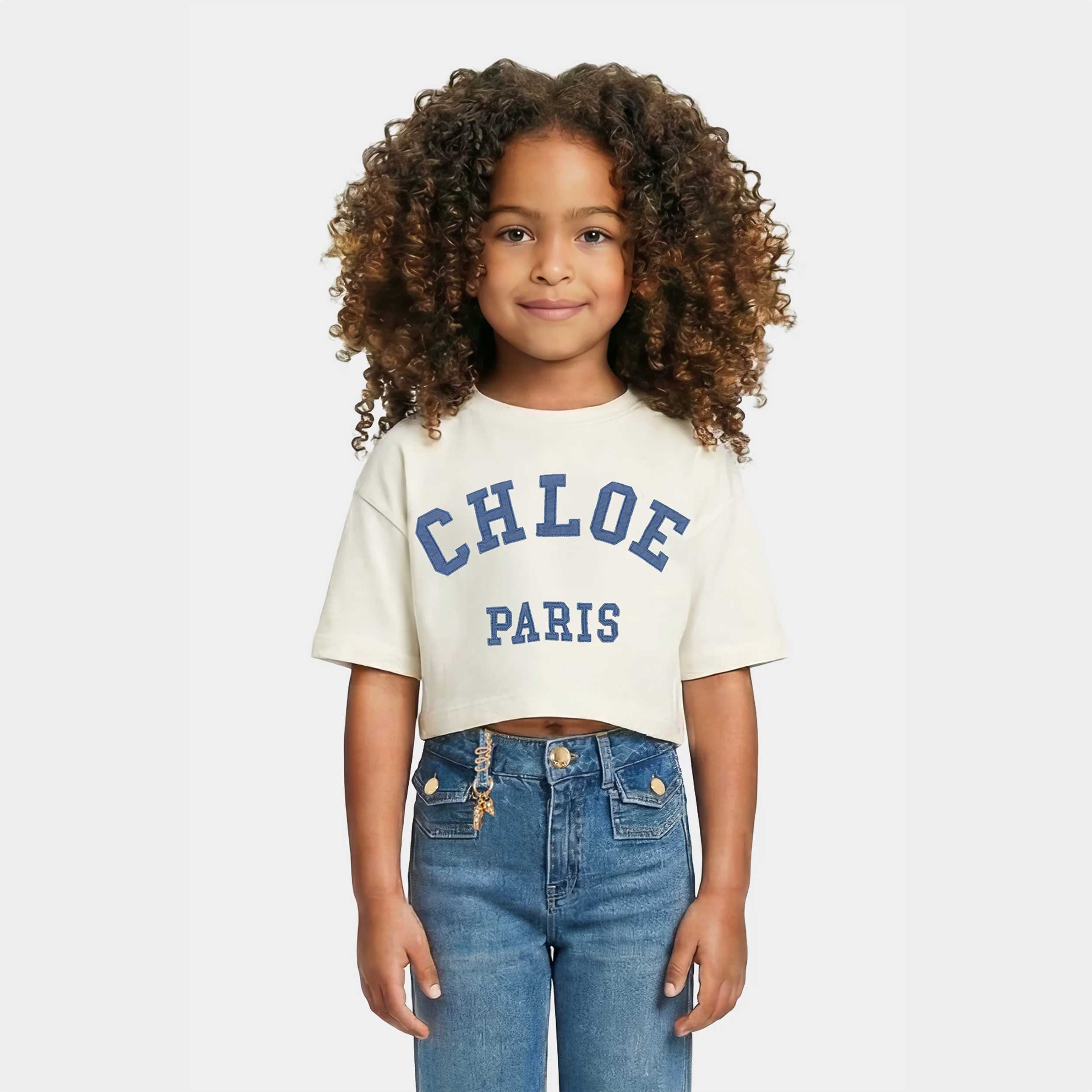 T-shirt Color Latte Firmata CHLOE