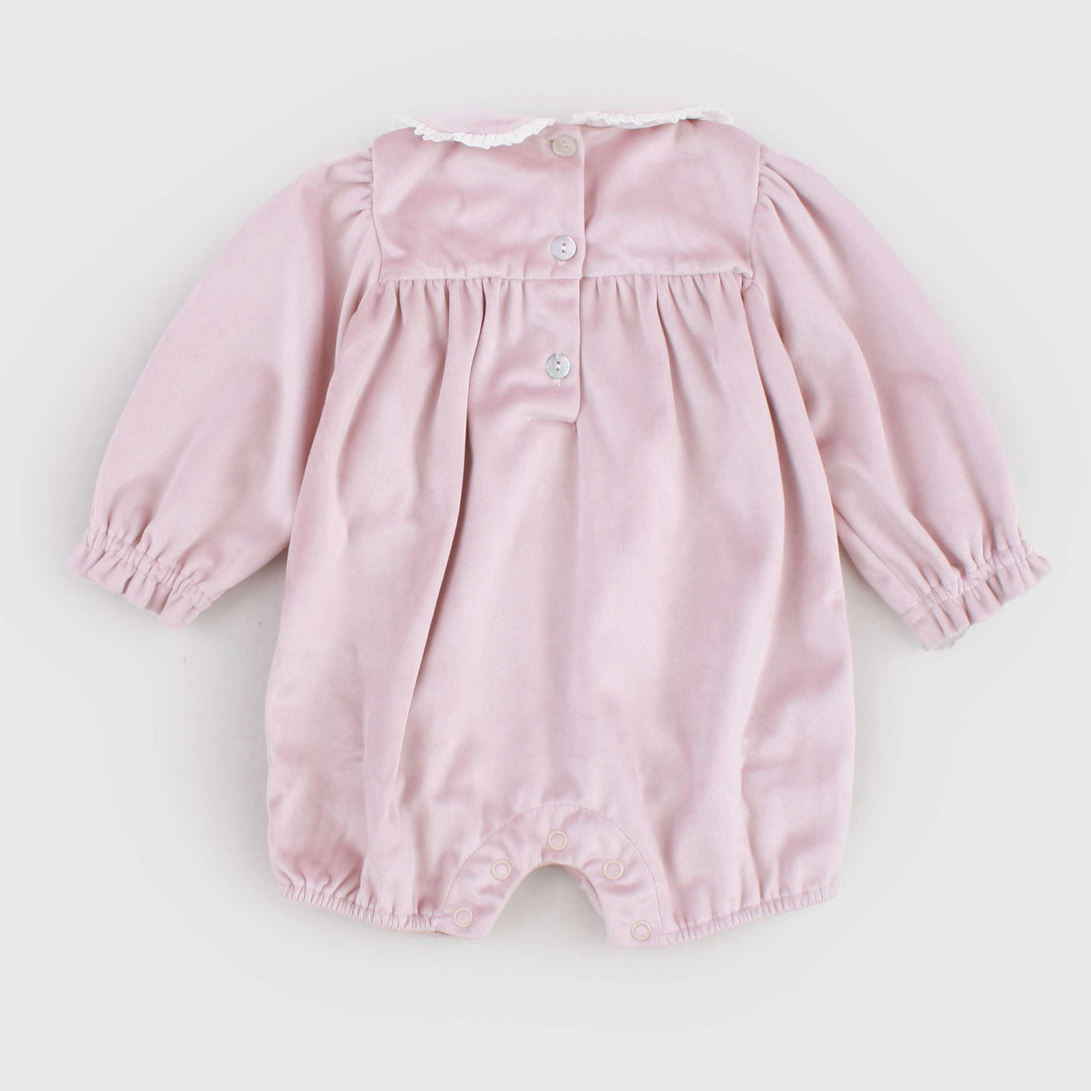 Pagliaccetto in Velluto Rosa Antico per Neonati by COCCODE