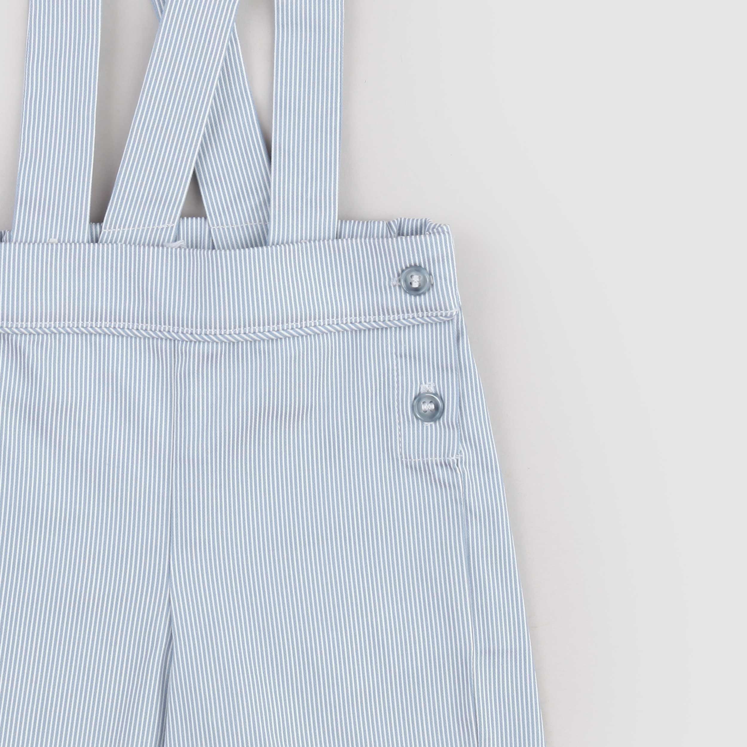 Two-Tone Bermuda Shorts with Adjustable Straps by COCCODE