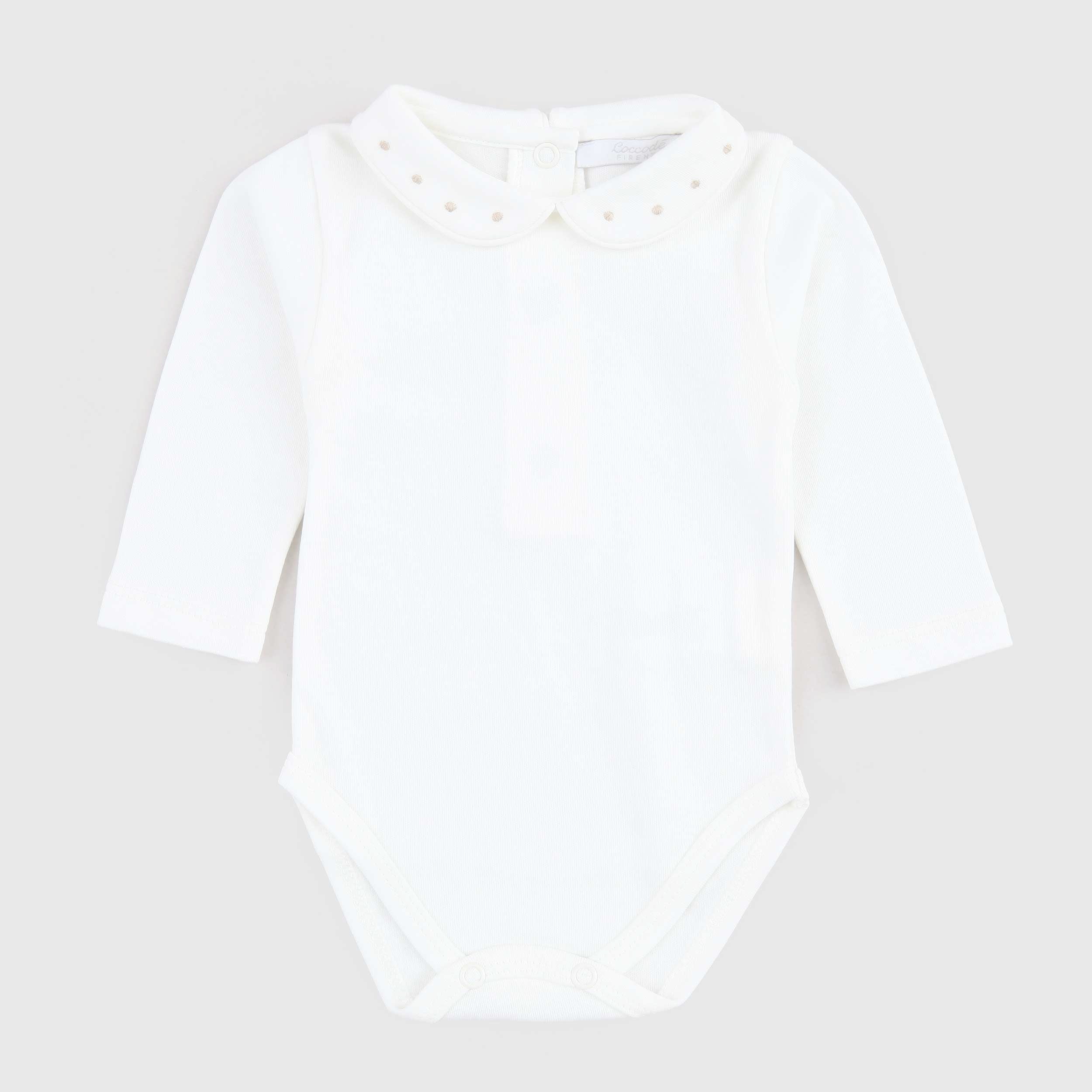 Body Choker Milk with Embroidery for Newborns by COCCODÈ