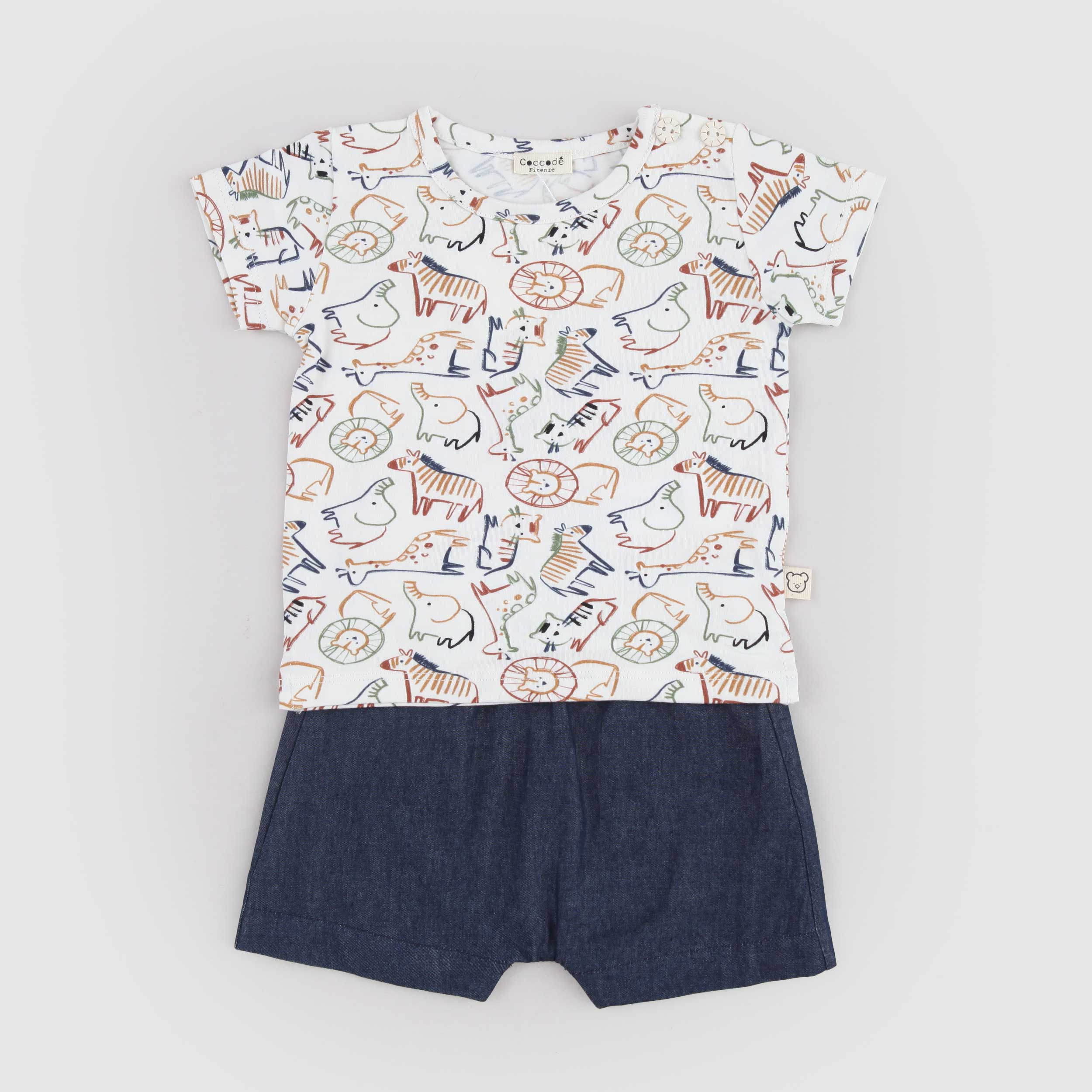 Milk and Blue Two-Piece Set by COCCODE