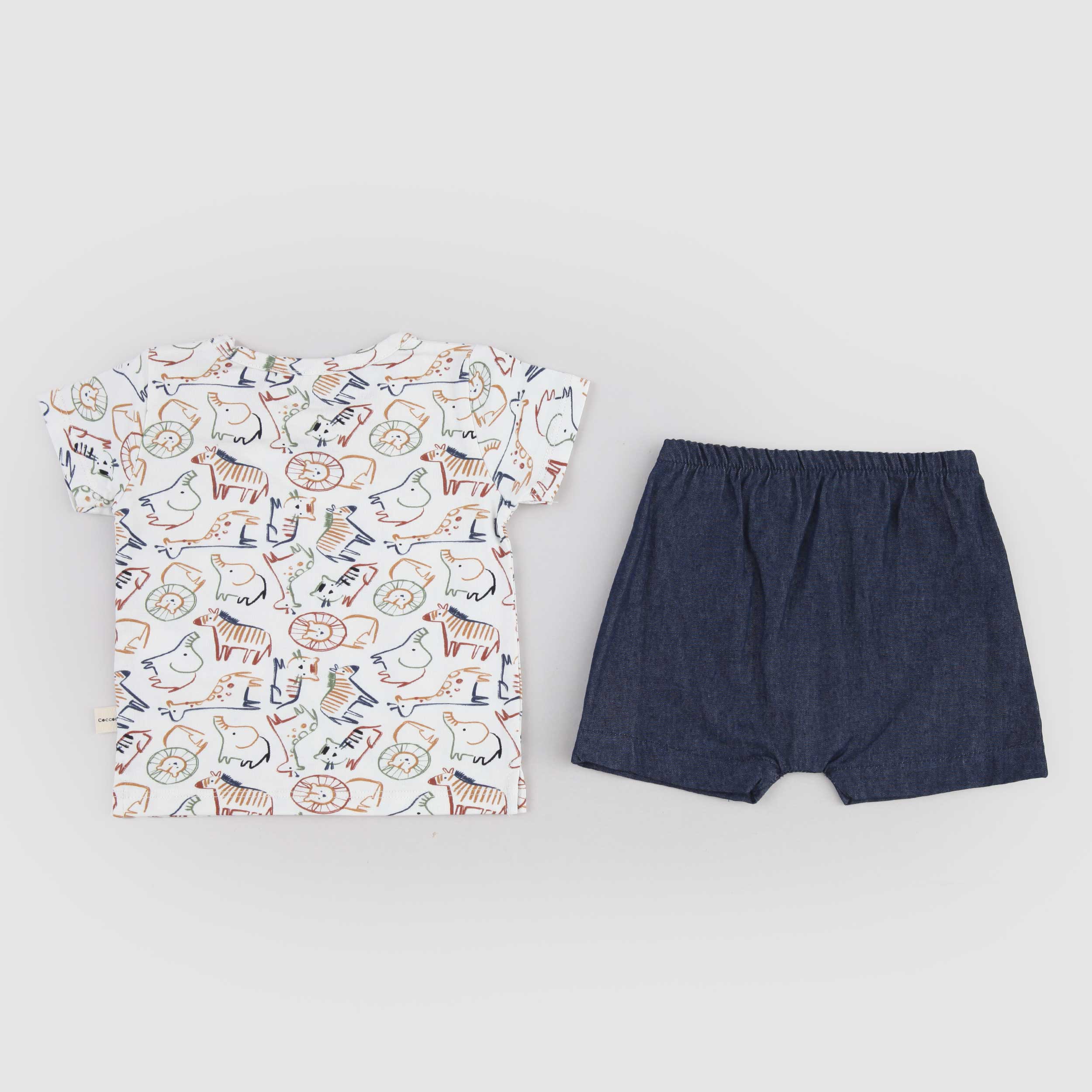 Milk and Blue Two-Piece Set by COCCODE