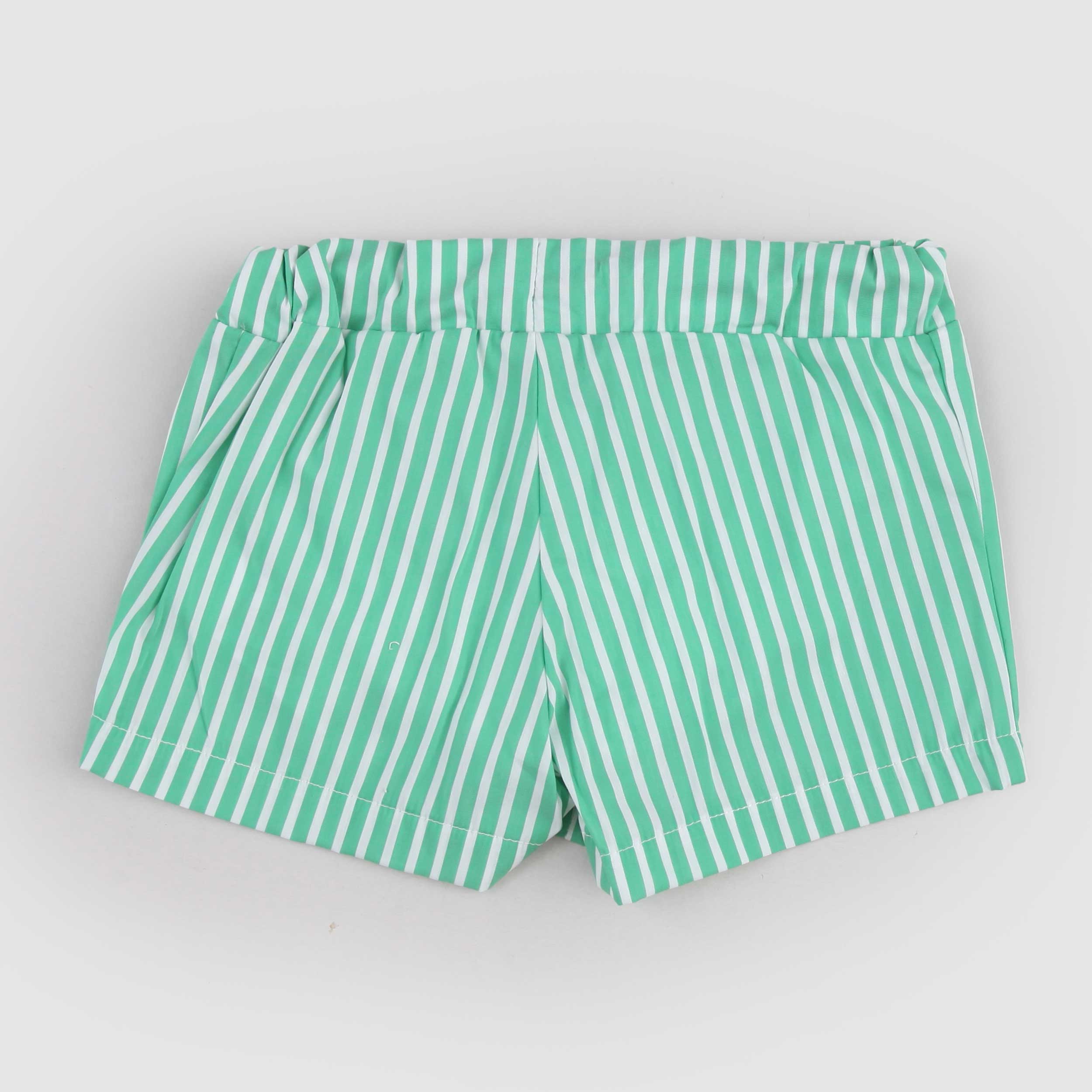 White and Green Striped Swimsuit by COCCODE