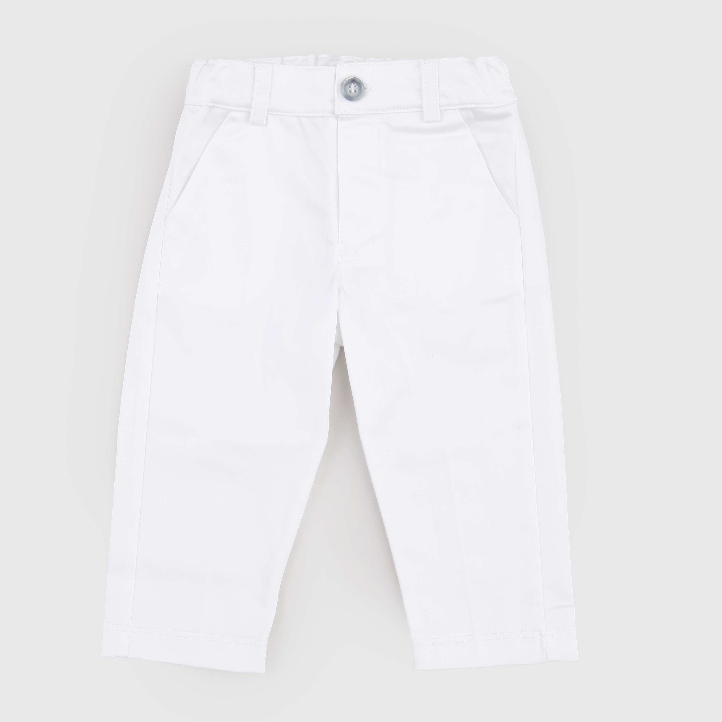 Pantalone Bianco con Tessuto Lucido Firmato COCCODE