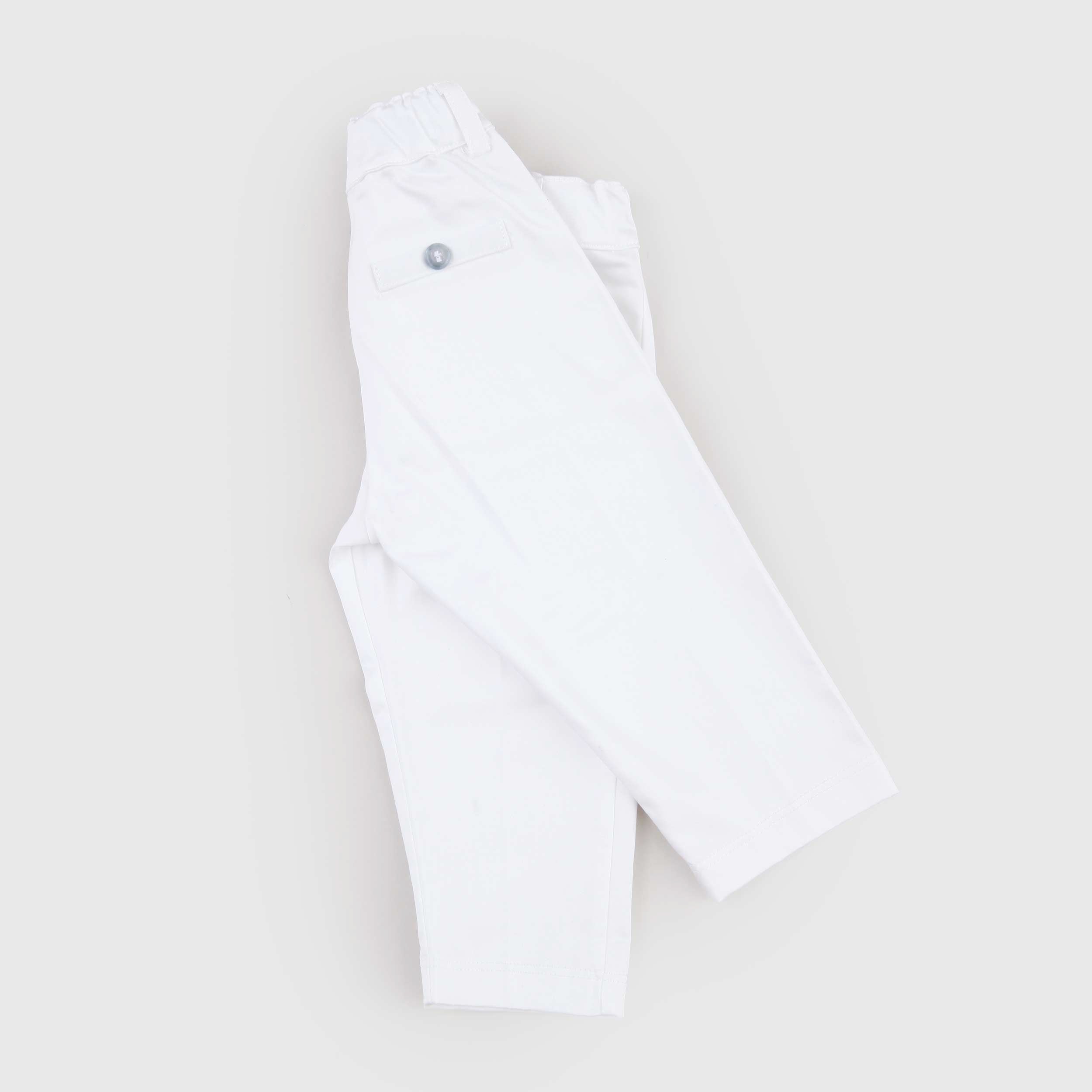 Pantalone Bianco con Tessuto Lucido Firmato COCCODE