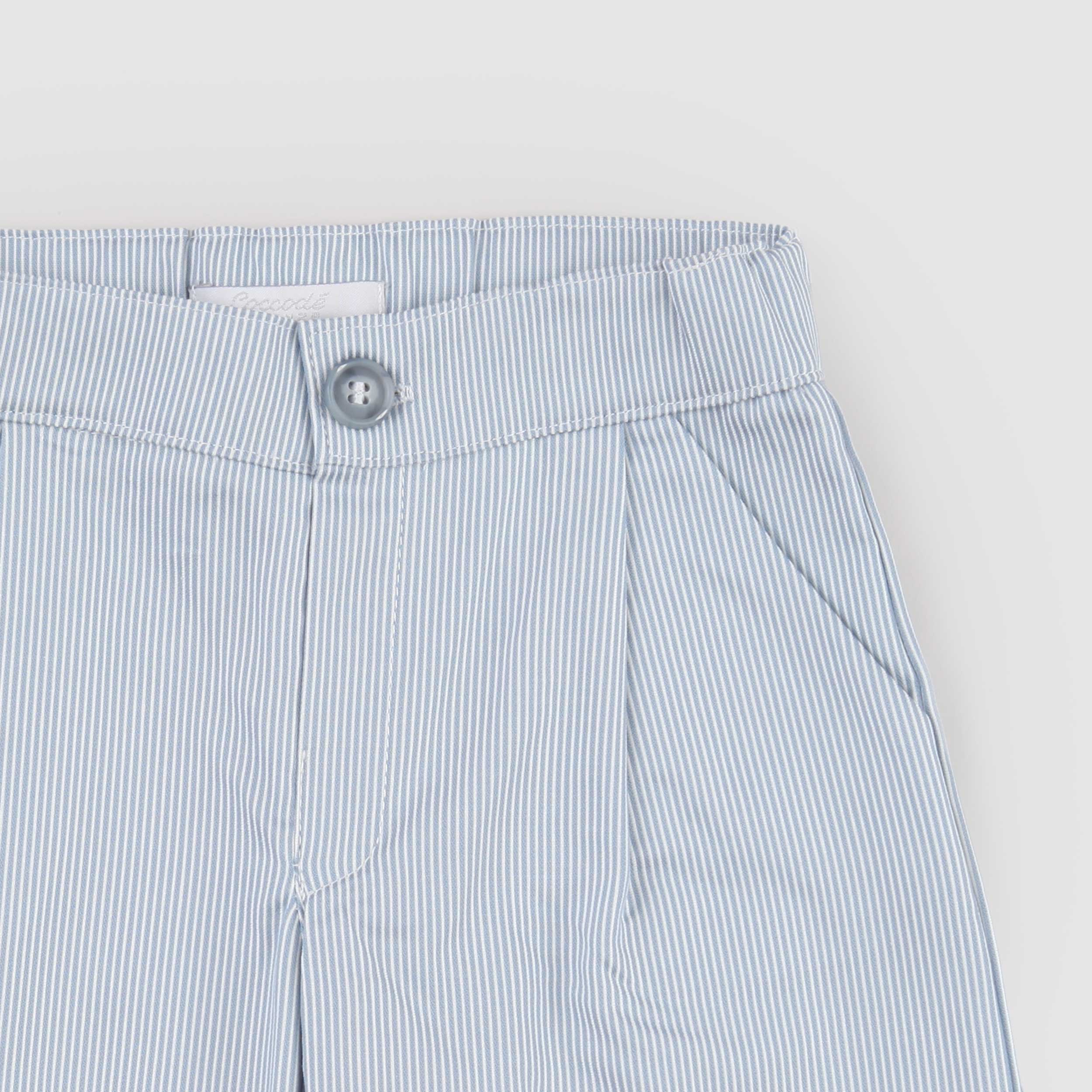Bermuda Celeste con Design a Righe Firmato COCCODE