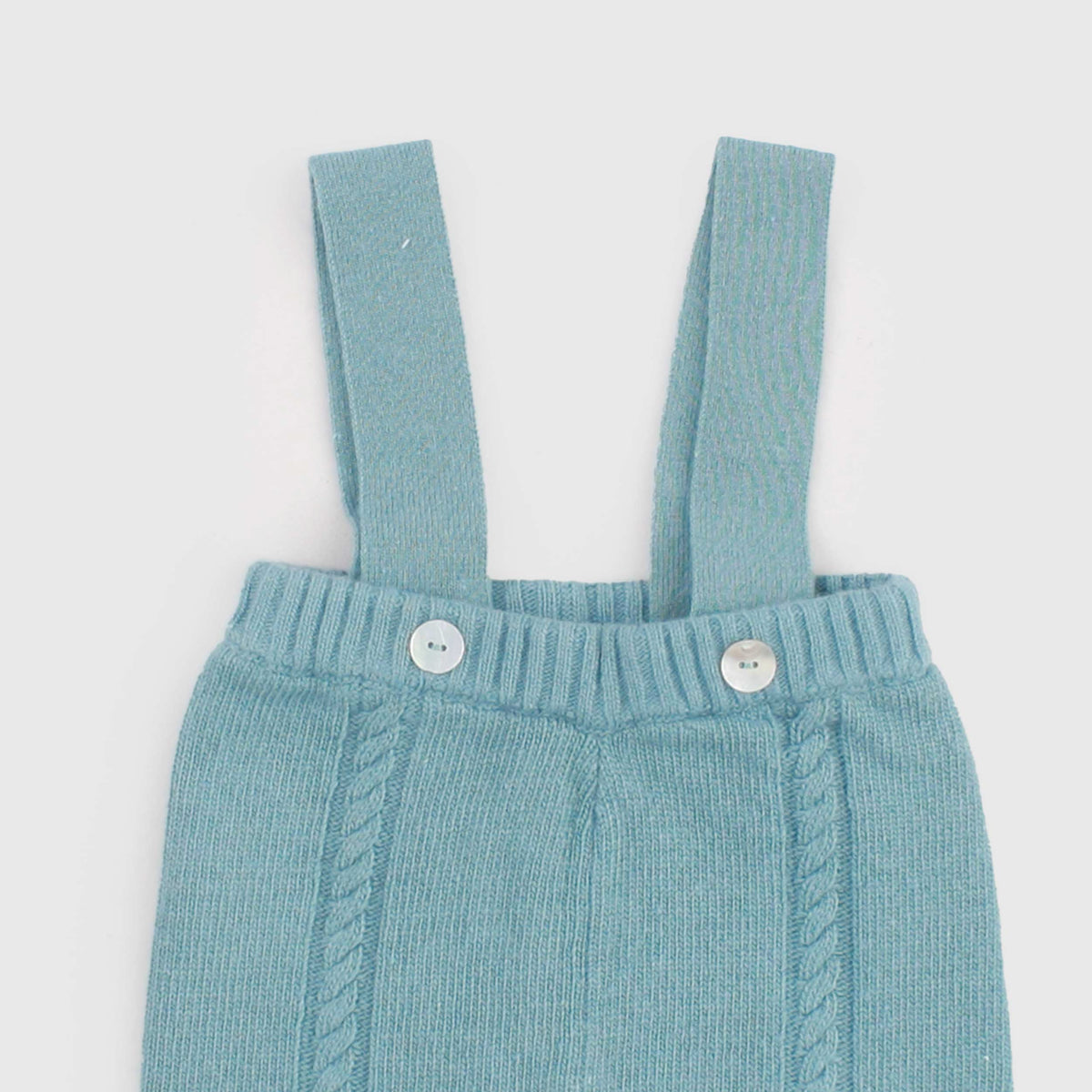 Salopette in Maglia Azzurra per Neonato by COCCODE