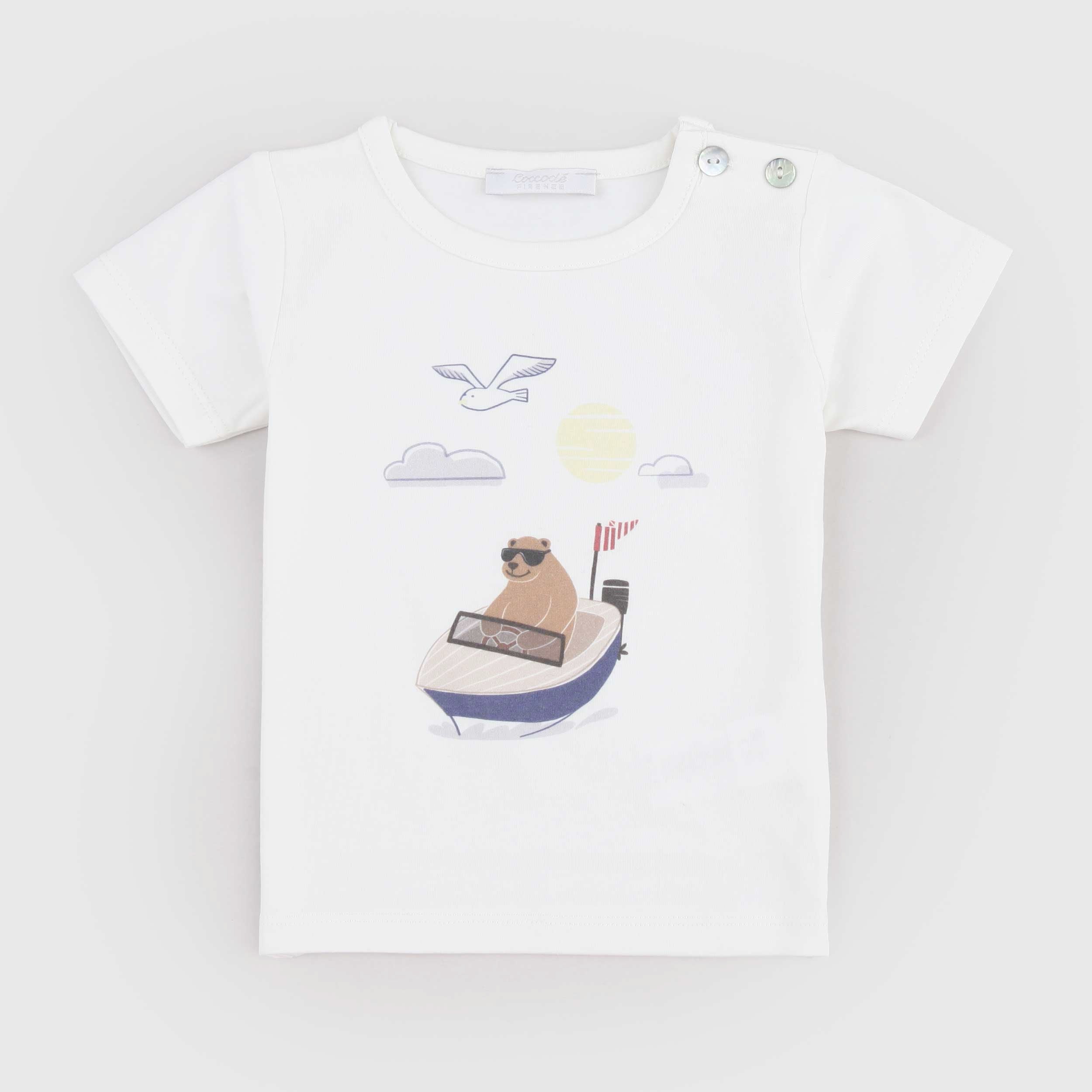 Color Latte T-shirt with Colorful COCCODE Signature Print