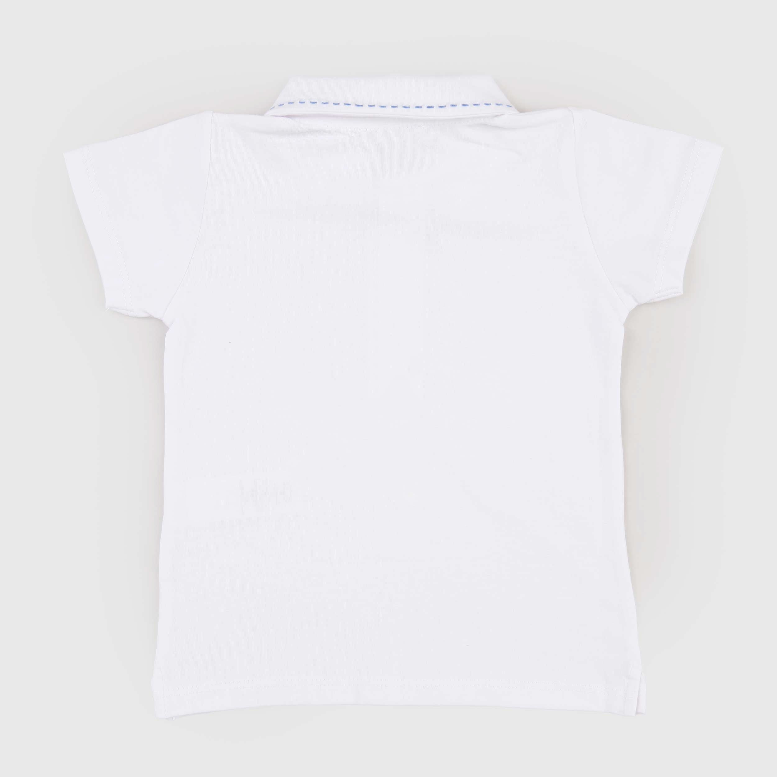 White Polo Shirt with Three Buttons by COCCODE