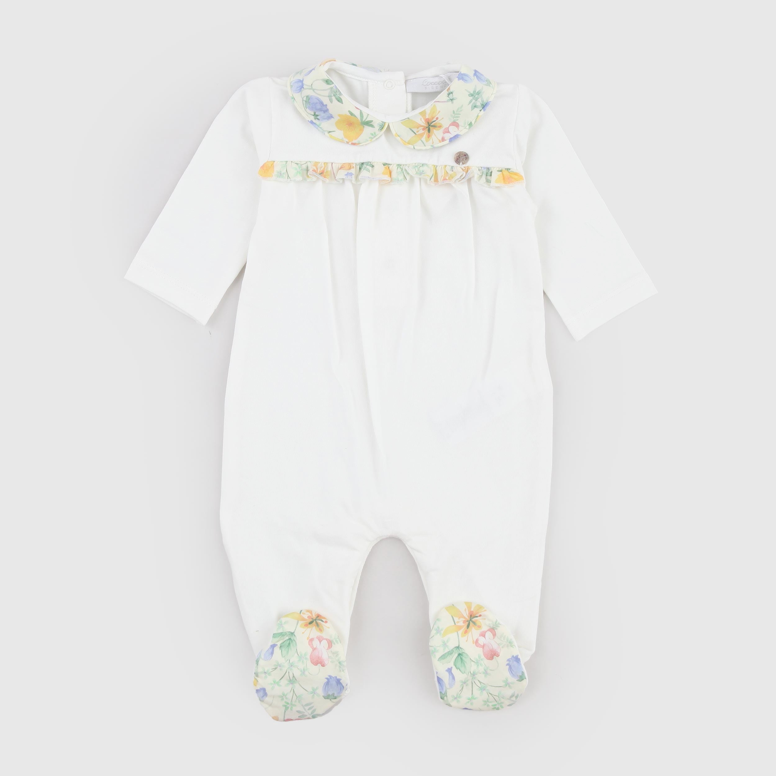 Tutina Color Latte e Dettagli Fantasia Firmata COCCODE