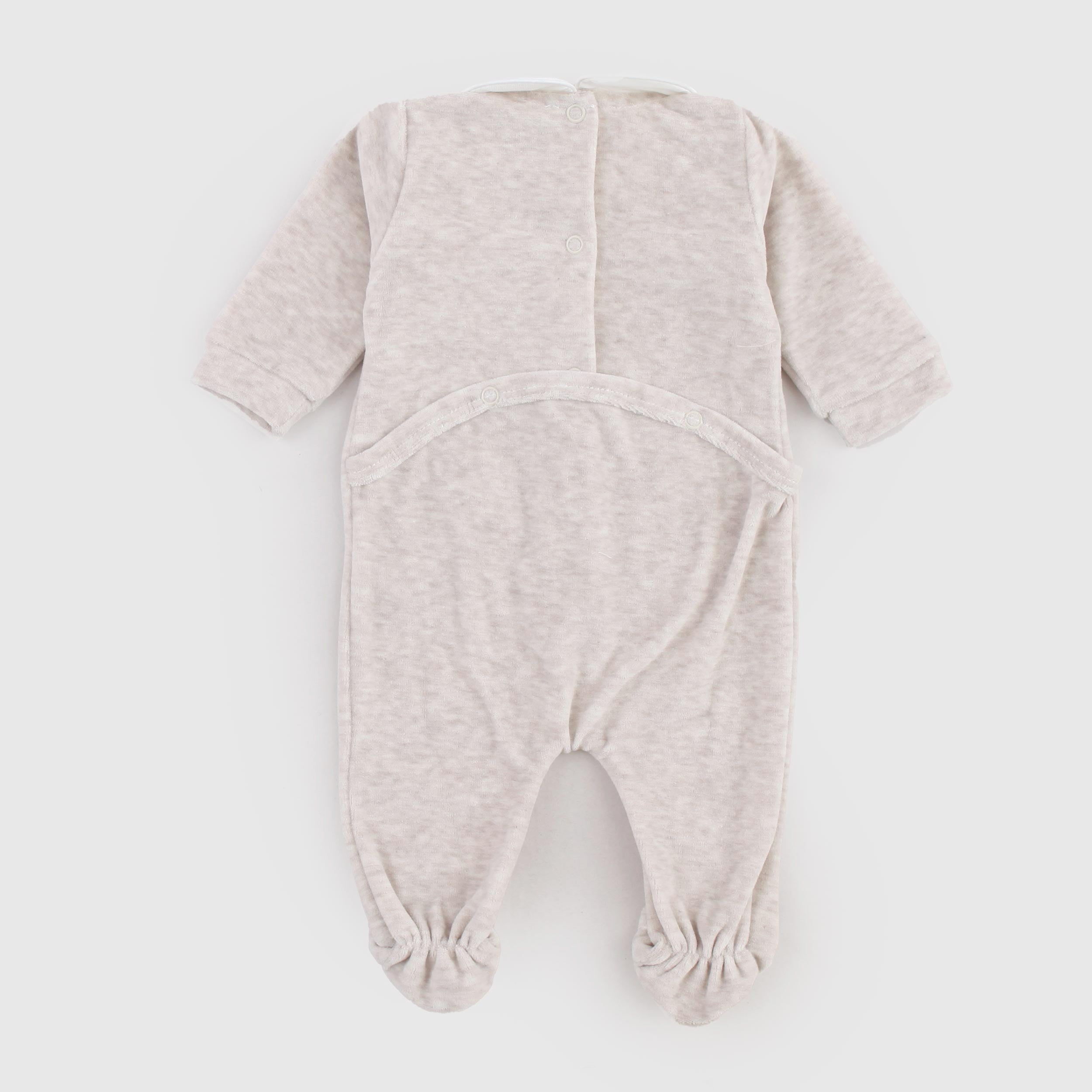 beige-chenille-romper-for-newborns-by-coccode
