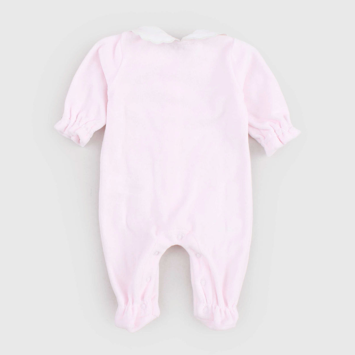 Full Pink Picché Neck Jumpsuit for Newborn by COCCODE