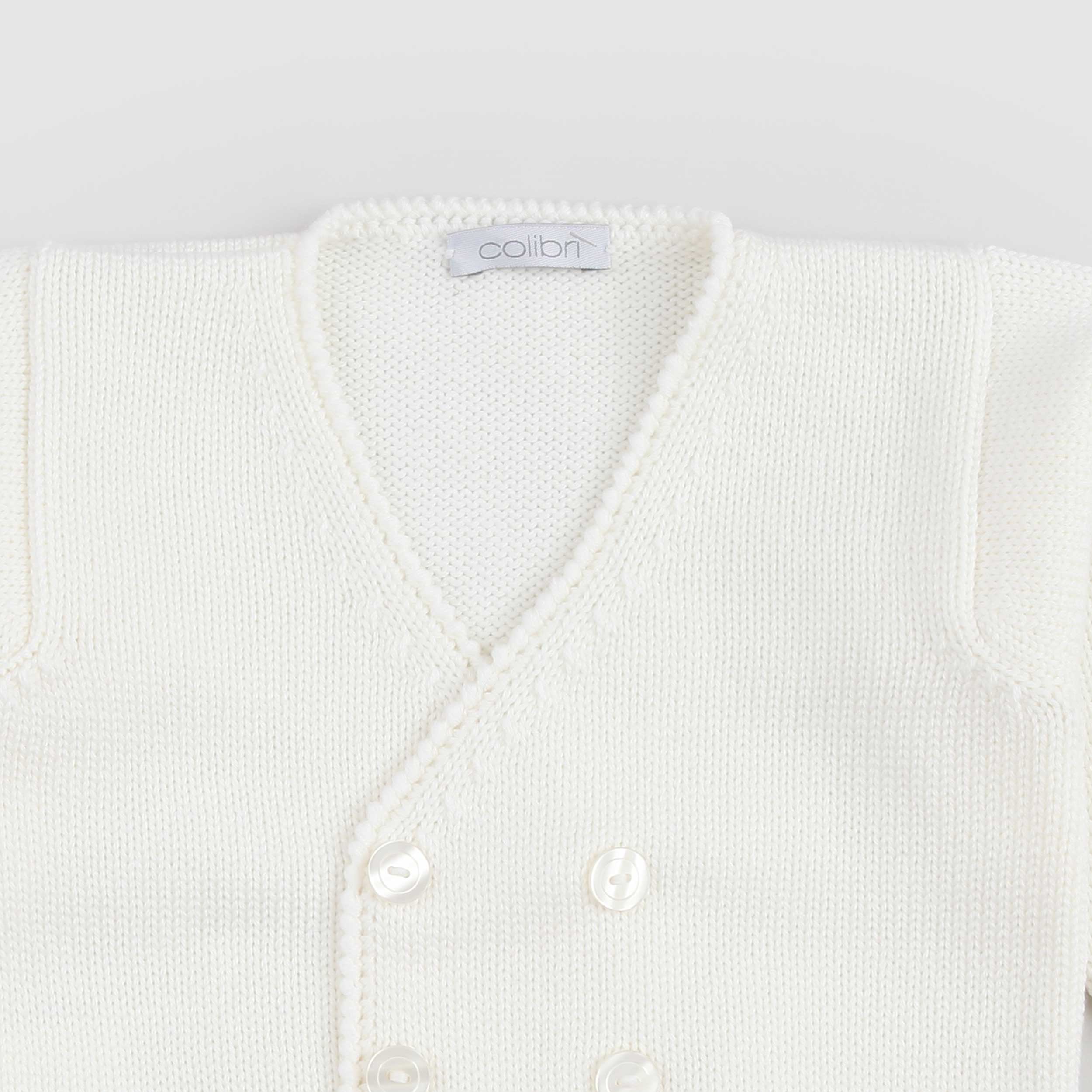 White Pure Wool Cardigan by COLIBRI