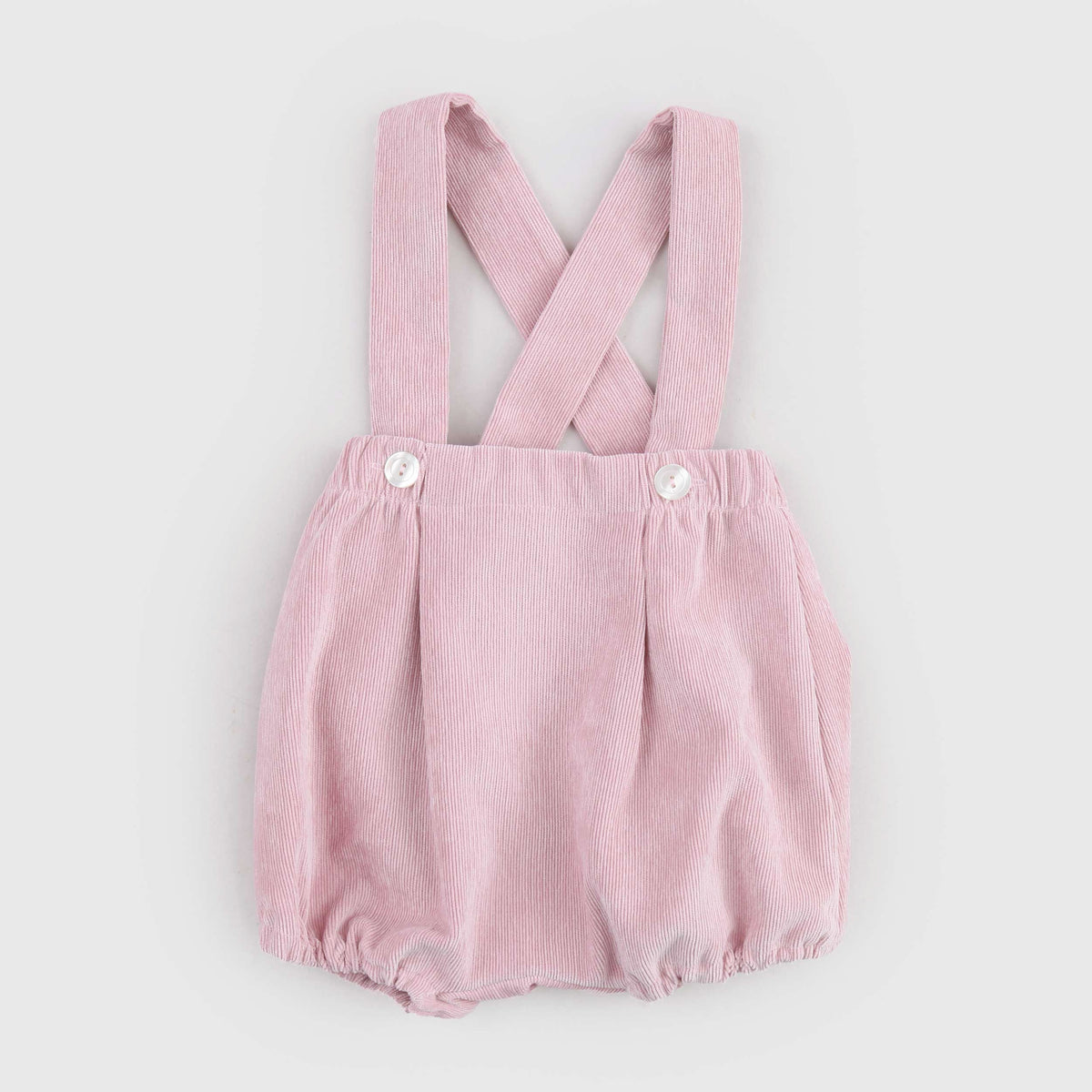 Culotte con Bretelle Rosa con Coulisse per Neonata COLIBRI