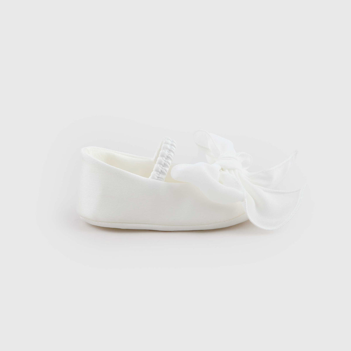 Scarpina Bianca con Fiocco in Tulle per Neonata COLORICHIARI