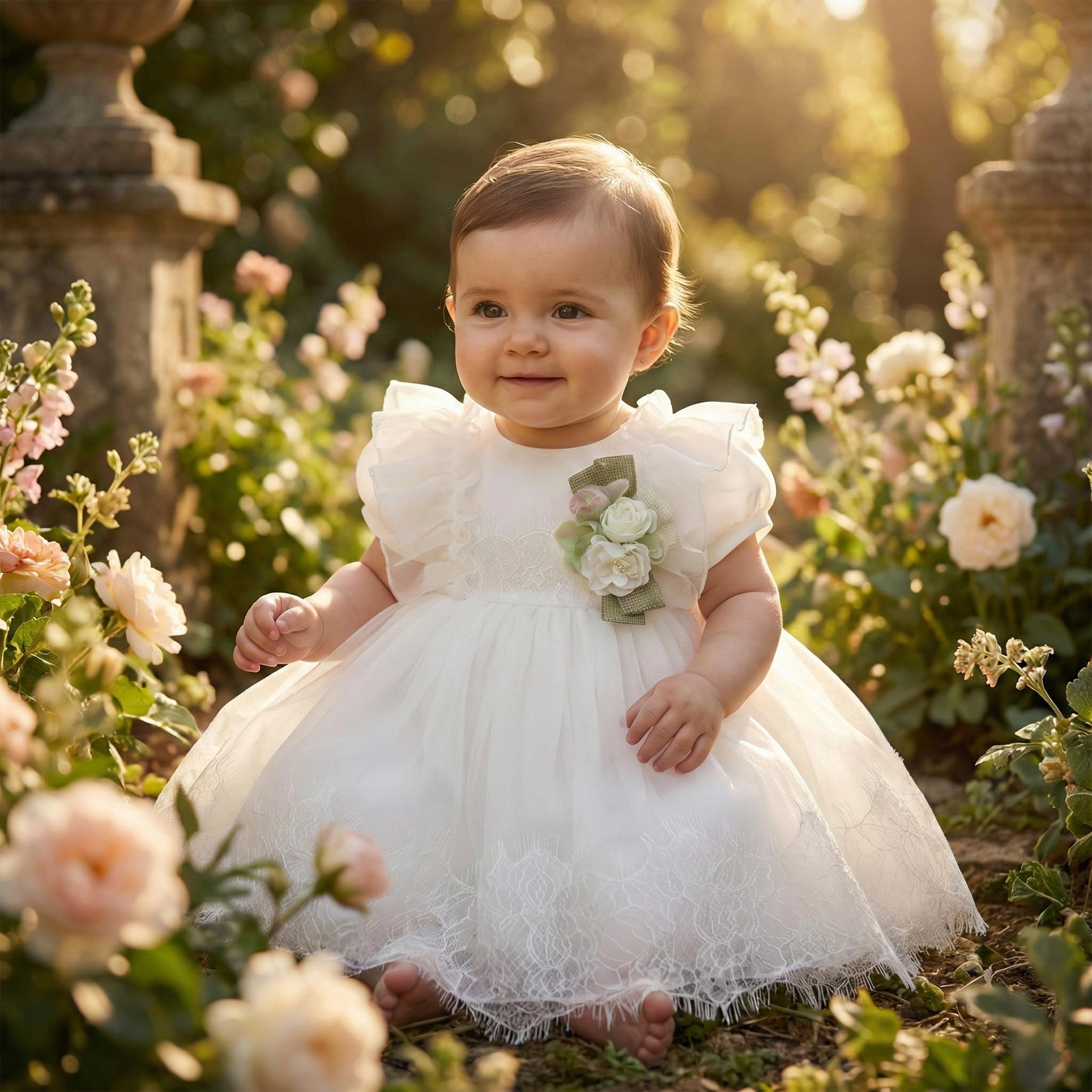 Abito Bianco con Fiocco in Raso By COLORICHIARI