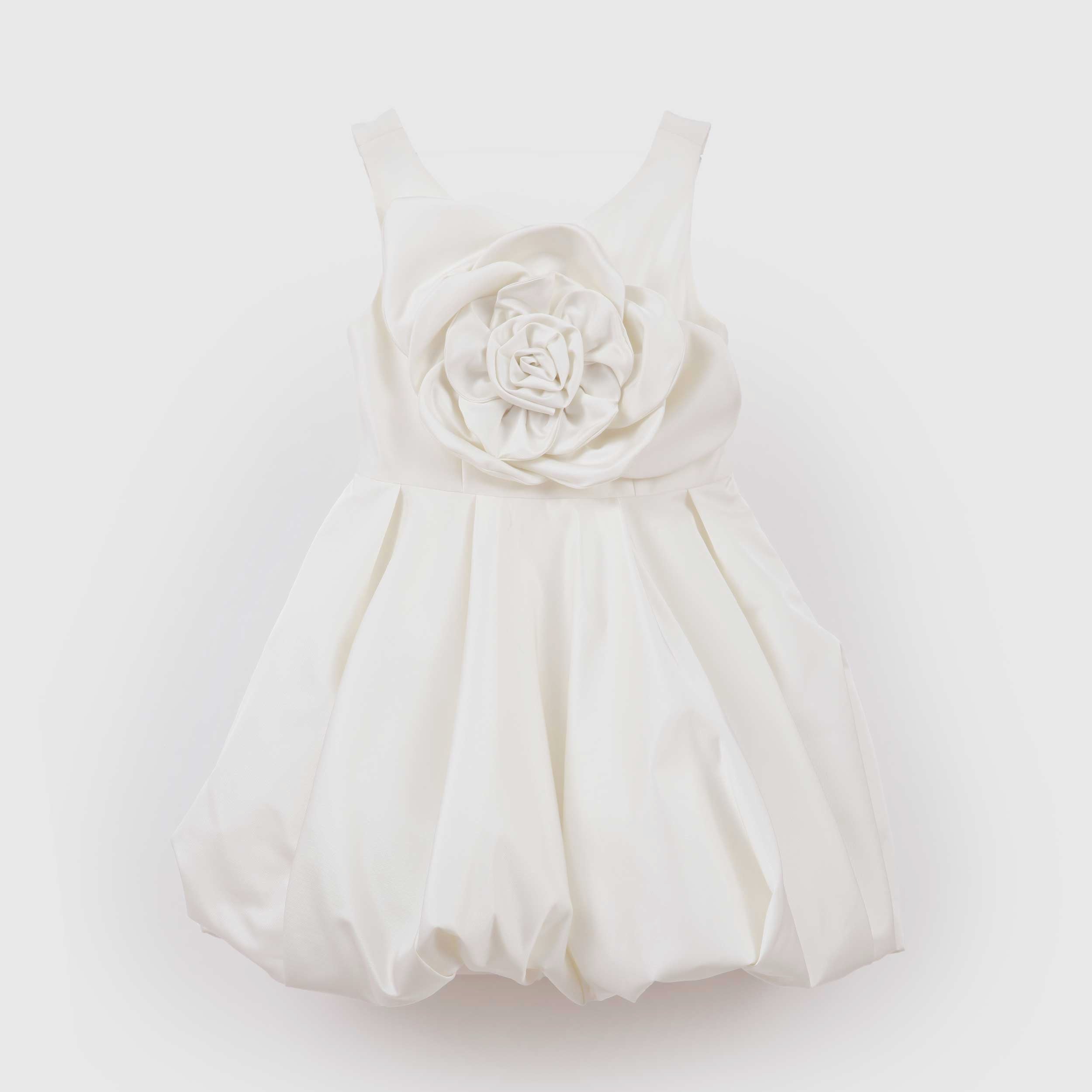 White Formal Dress with Flower by COLORICHIARI