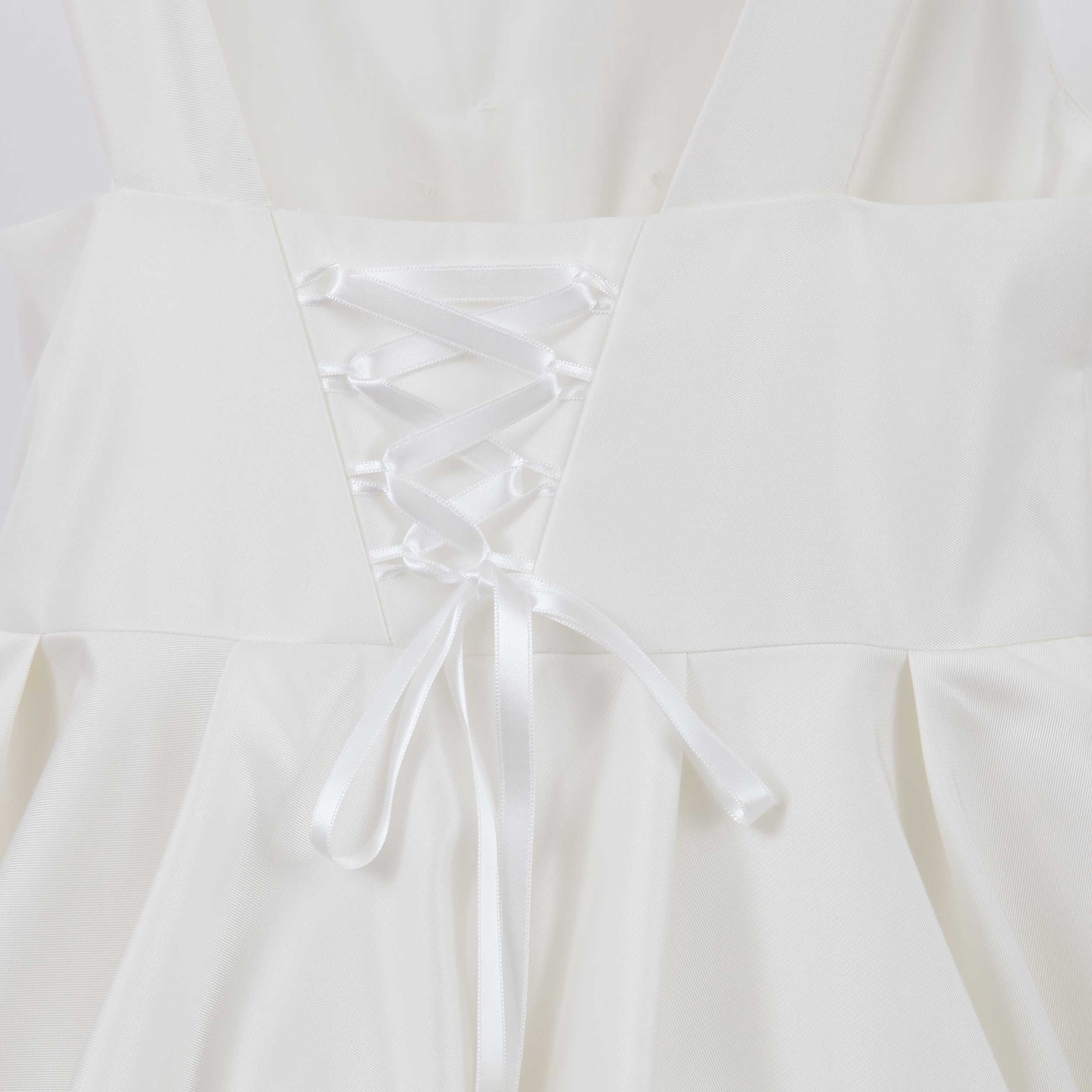 White Formal Dress with Flower by COLORICHIARI