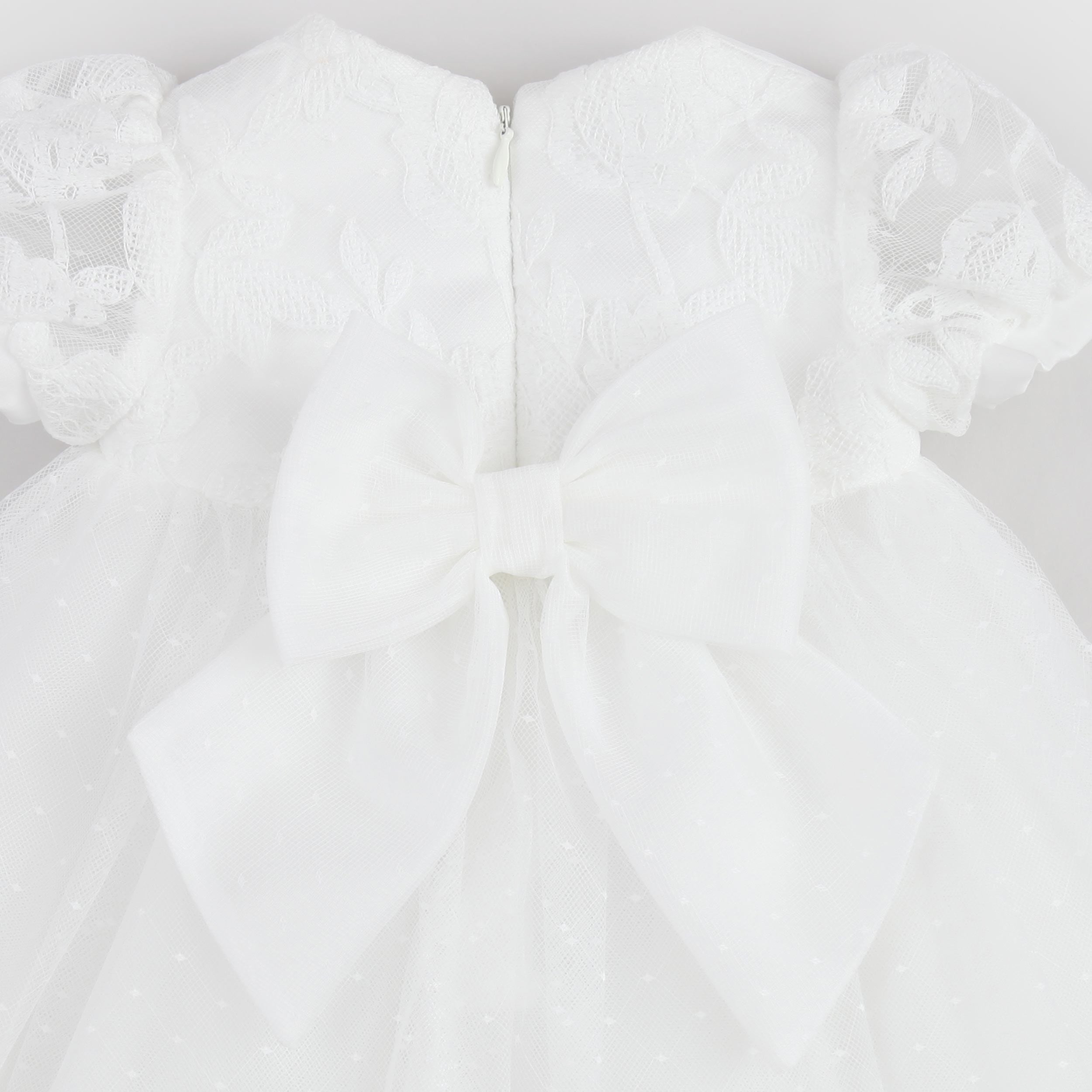 Abito da Battesimo Bianco con Tulle Firmato COLORICHIARI